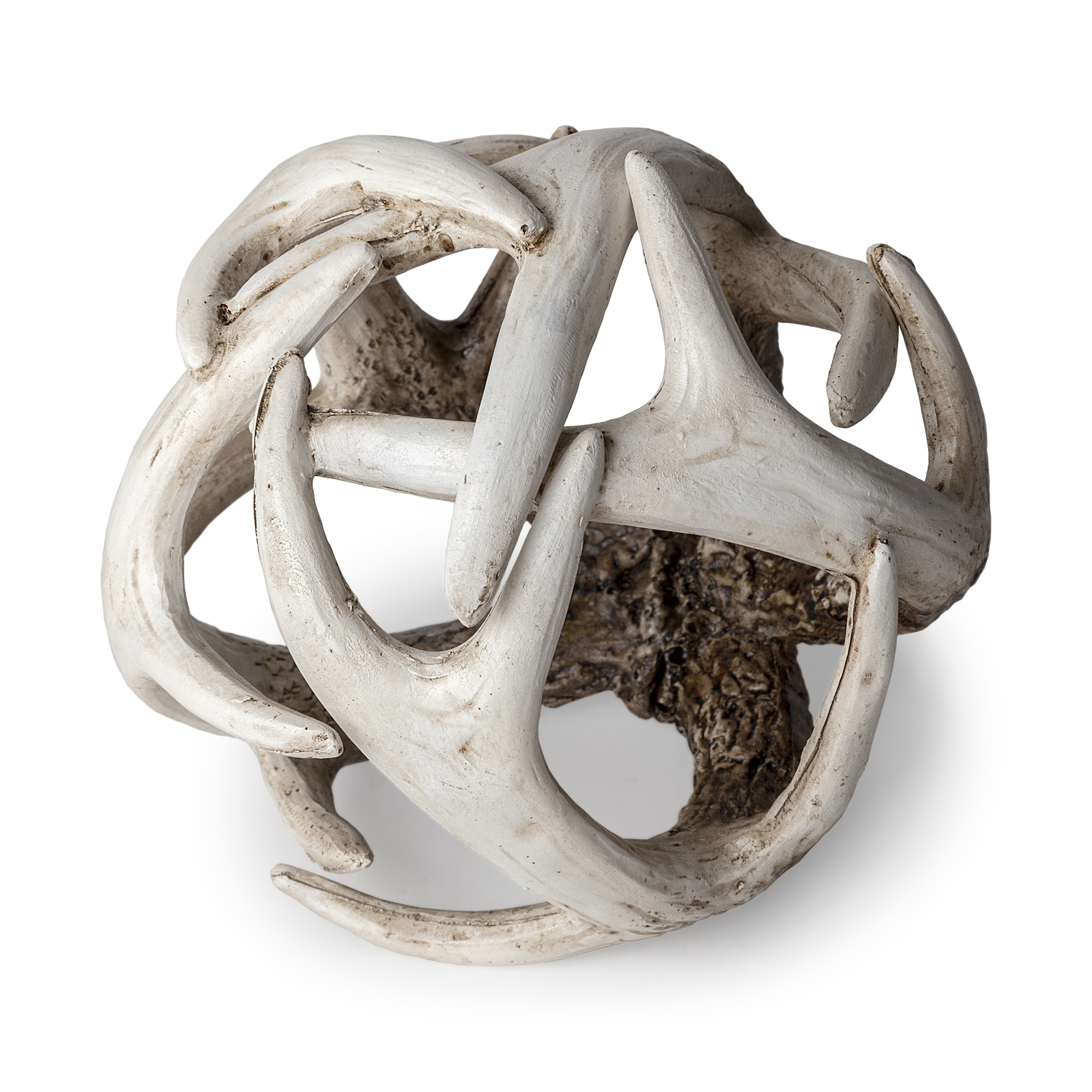 ramus i (small) 5l x 5w brown antler shaped decorative resin orb ball