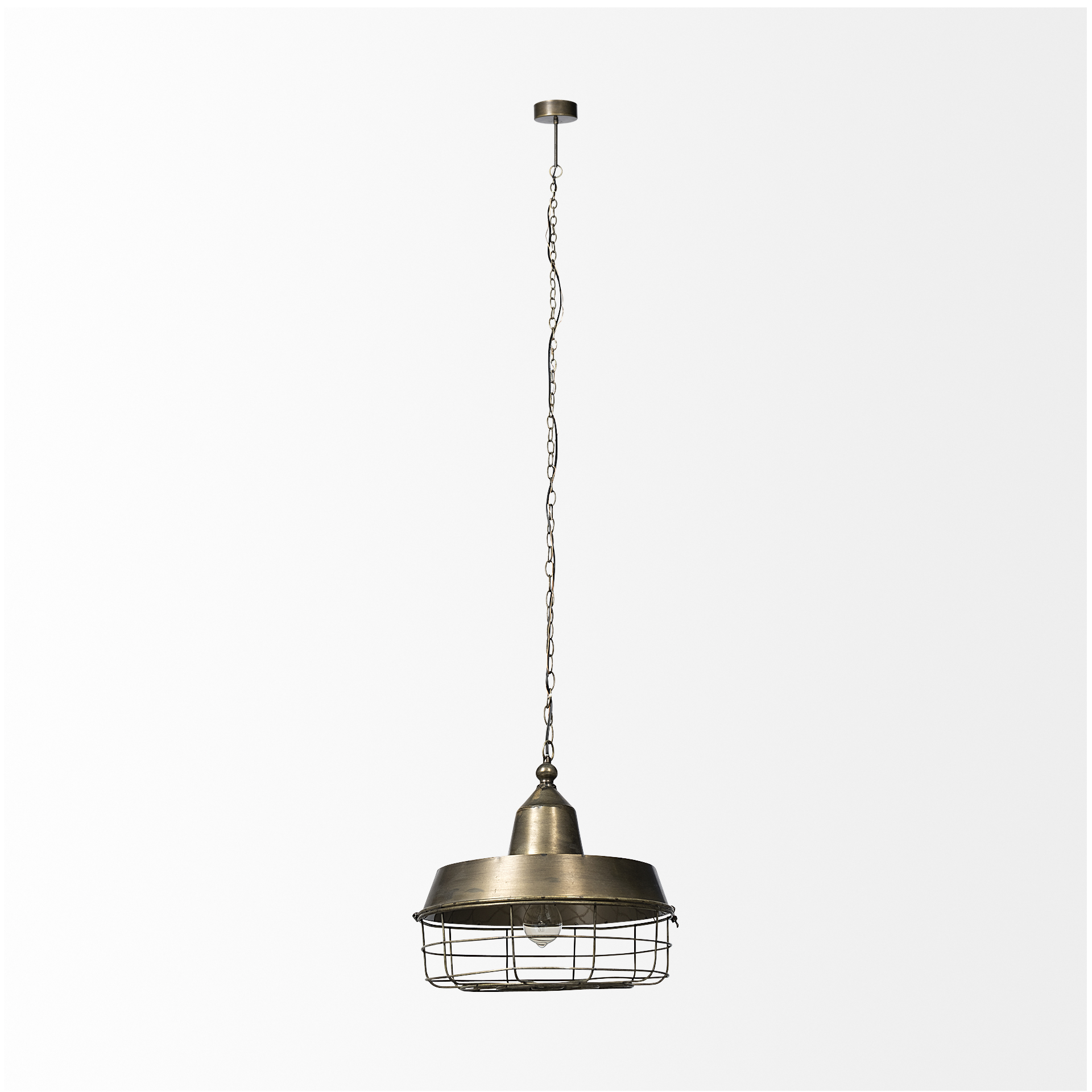 tahla 14x 14.5 gold toned metal cage pendant light