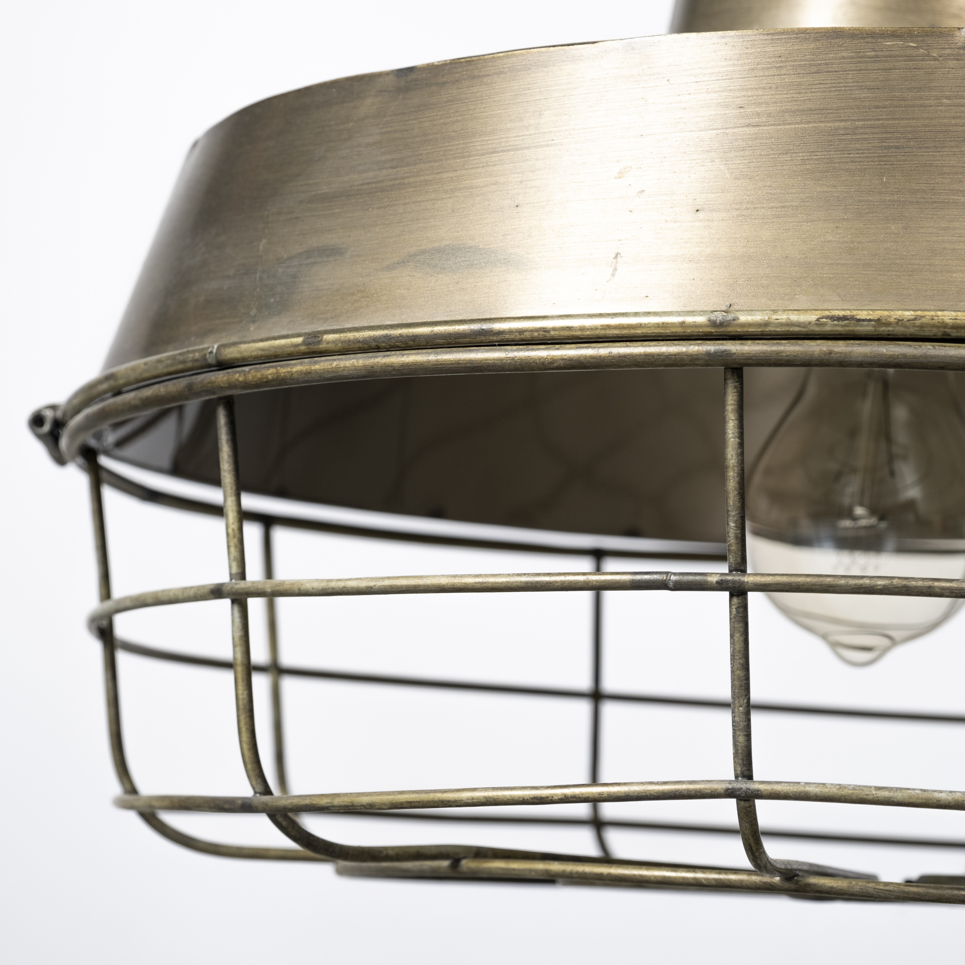 tahla 14x 14.5 gold toned metal cage pendant light