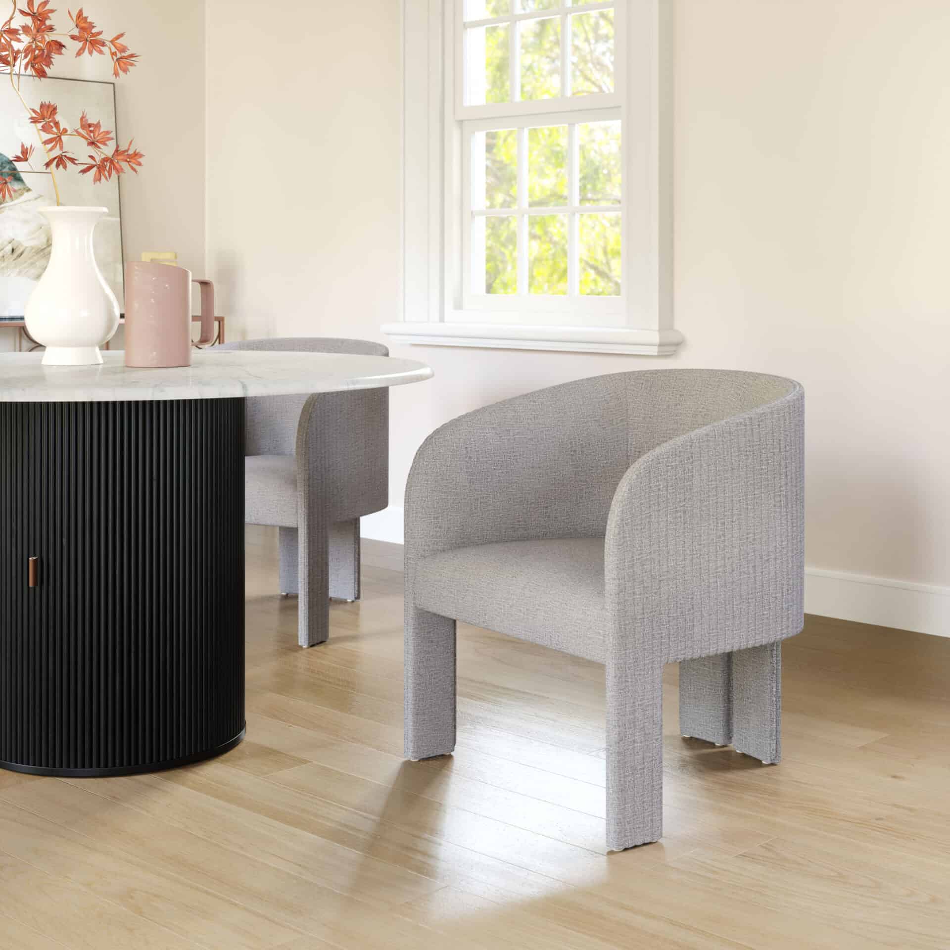 Slate Gray Modern Accent Chair with Armrest Support 2 Slate Gray Modern Accent Chair with Armrest Support - Image 2