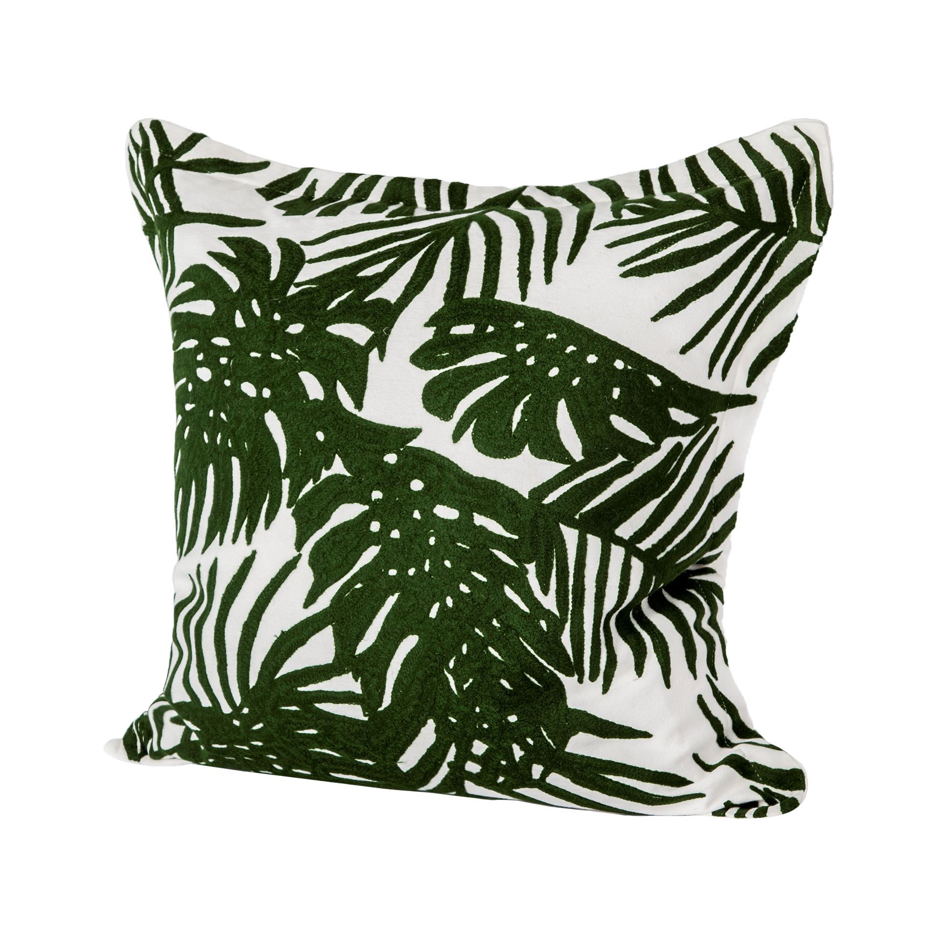 boyle i 20 x 20 green tropical palm leaf decorative pillow cover
