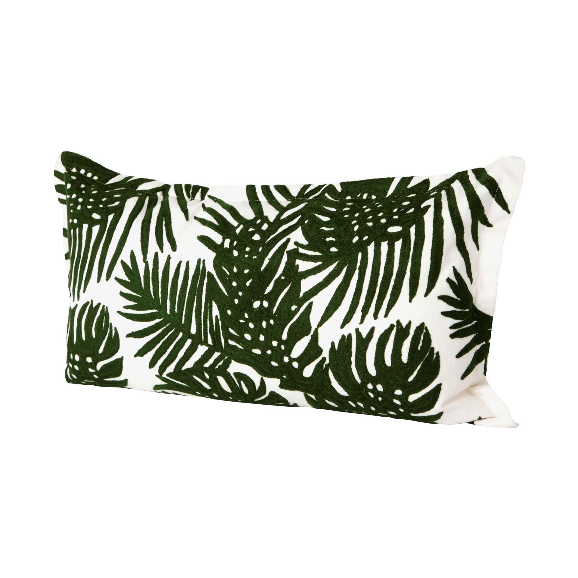 boyle ii 13 x 21 green tropical palm leaf decorative pillow cover