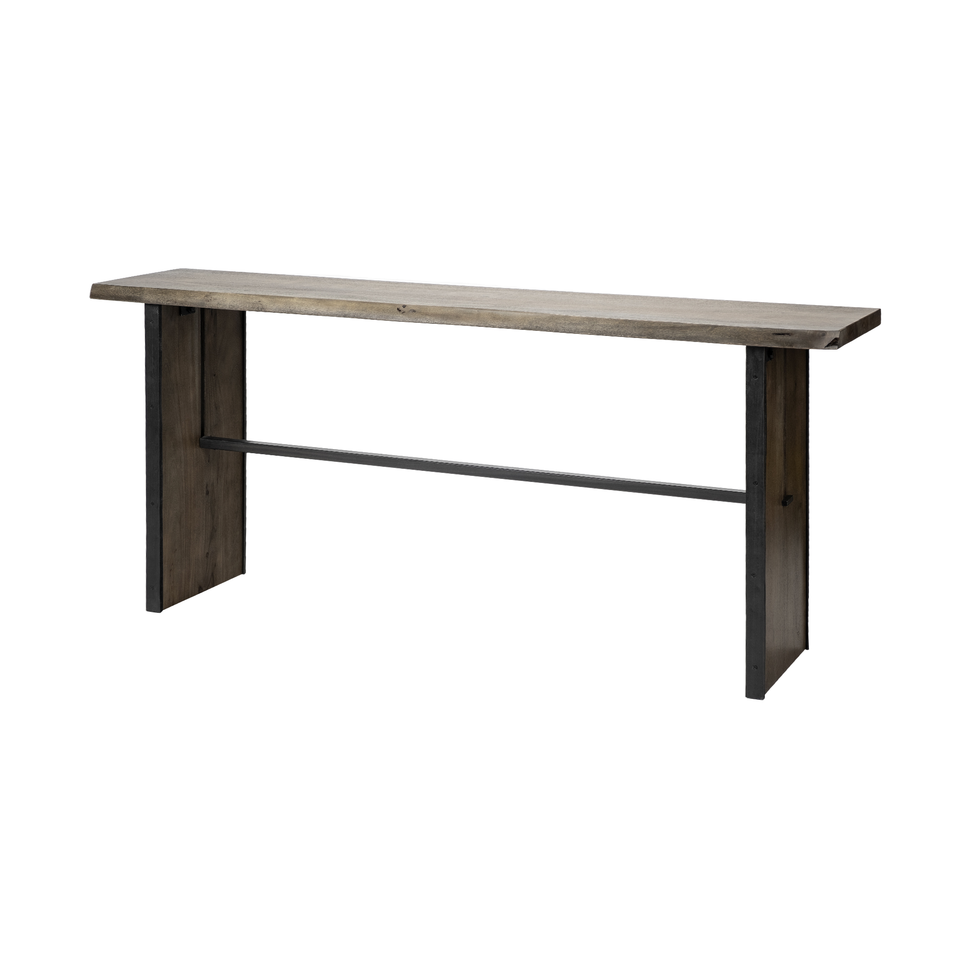 ledger ii 70l x 17w x 30h live-edge wooden brown console table