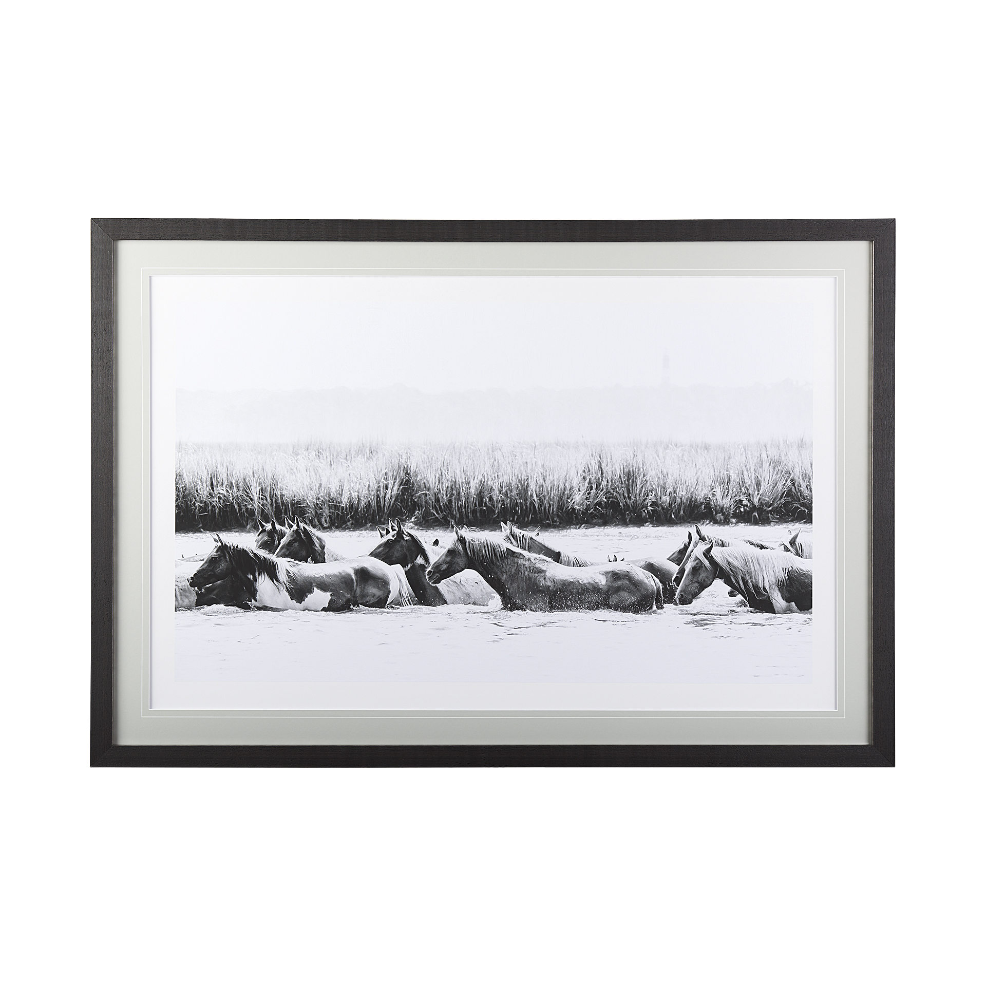 water horses iii by phburchett a framed art print matted under glass