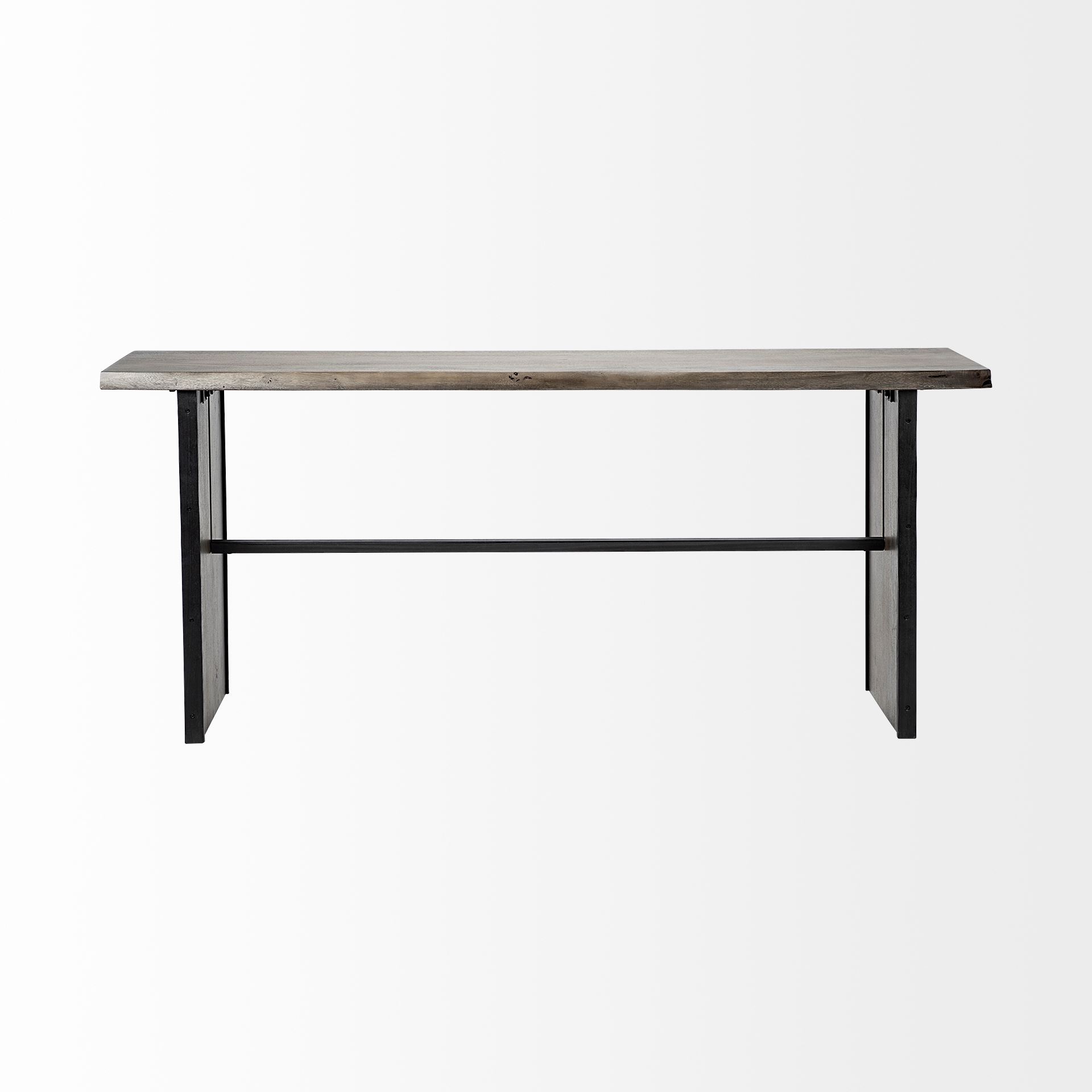 ledger ii 70l x 17w x 30h live-edge wooden brown console table