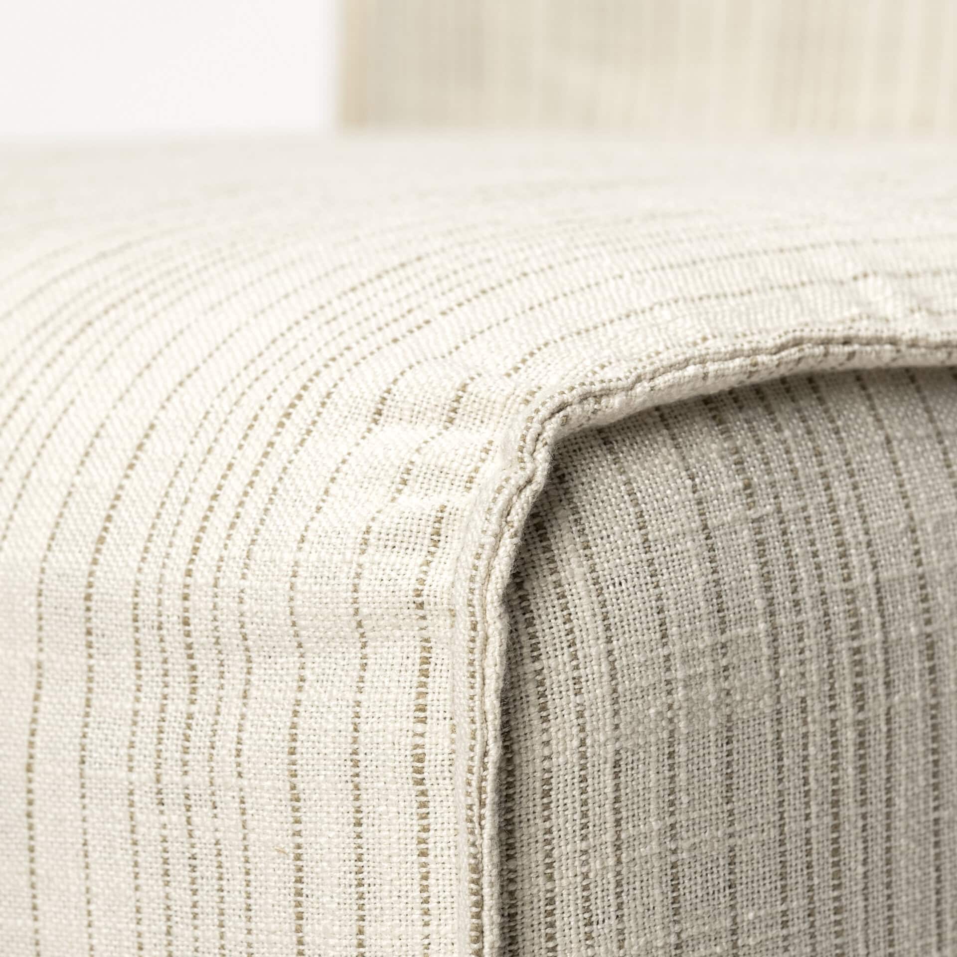 damon fully upholstered cream-toned fabric dining chair on casters