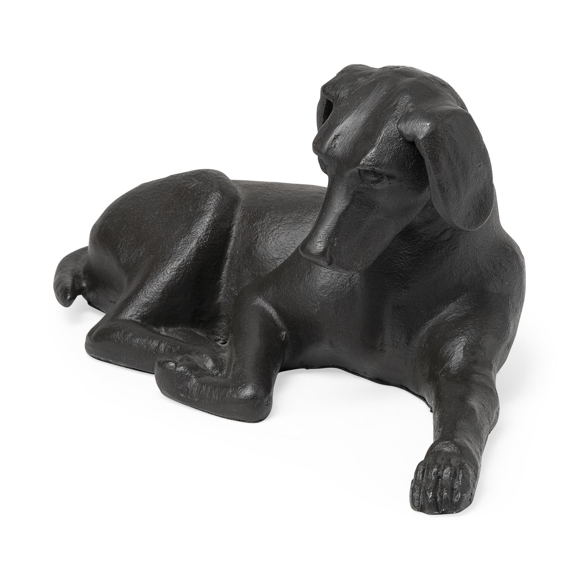 czar 11l x 7w black metal labrador retriever