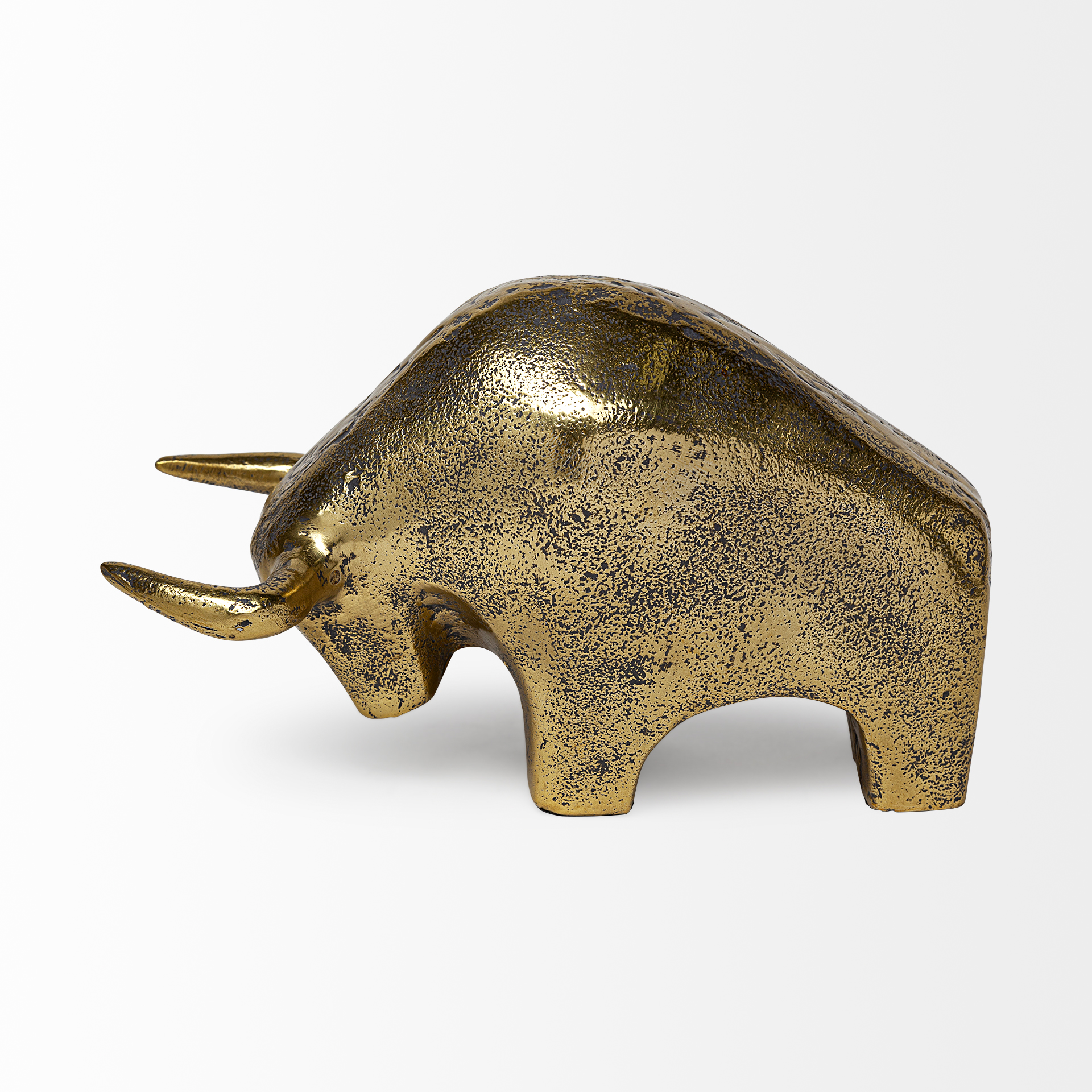 tauro i 9l x 4w gold cast aluminum raging bull