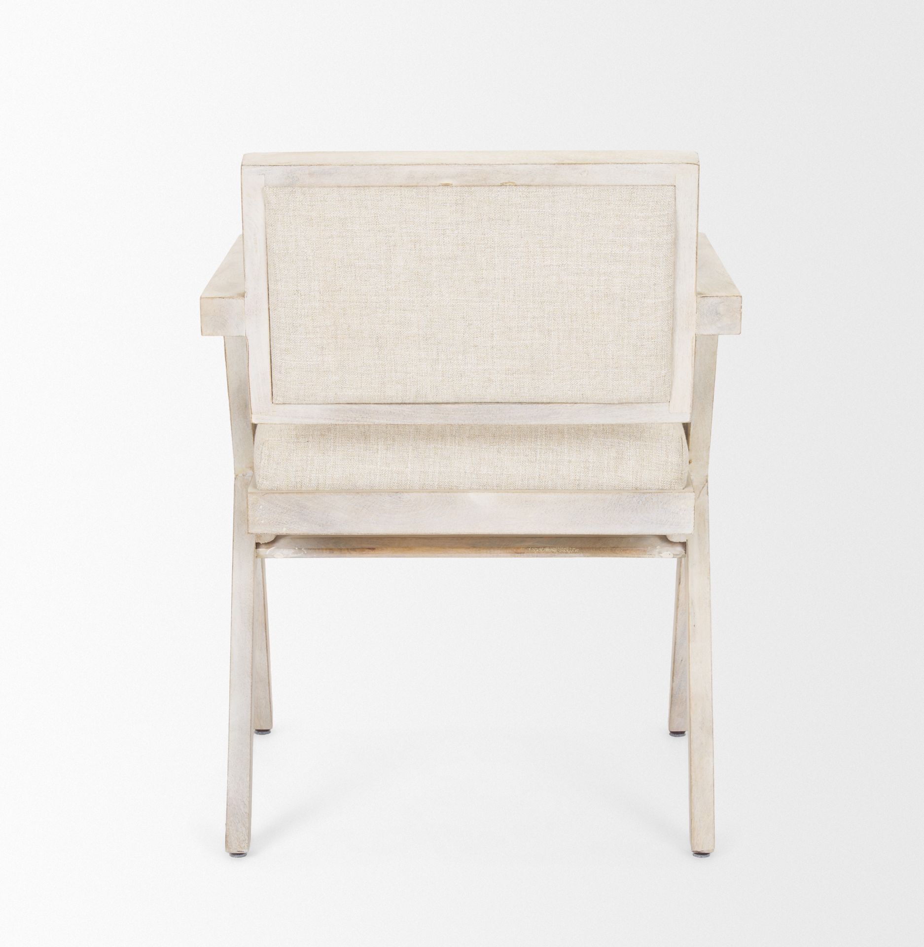 topanga i cream fabric wrap blonde wooden frame dining chair