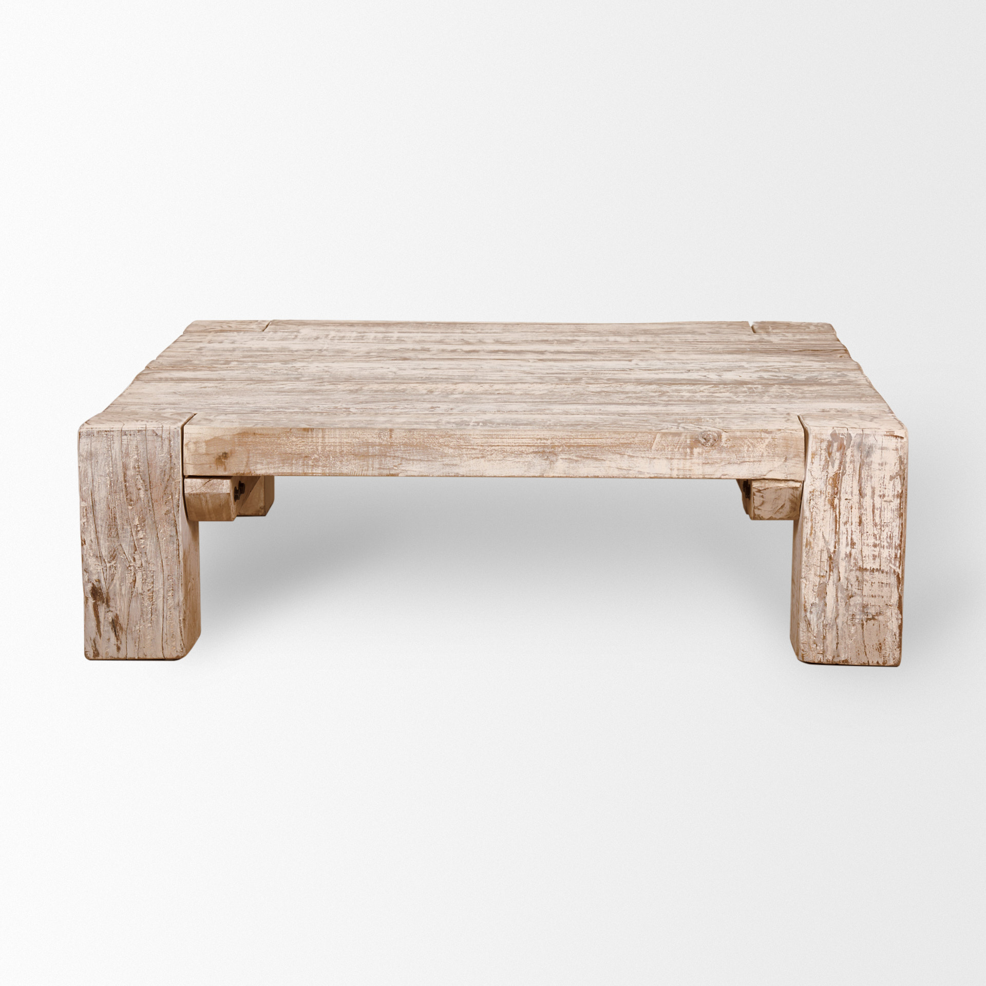 mcarthur 48x48 square reclaimed solid wood coffee table