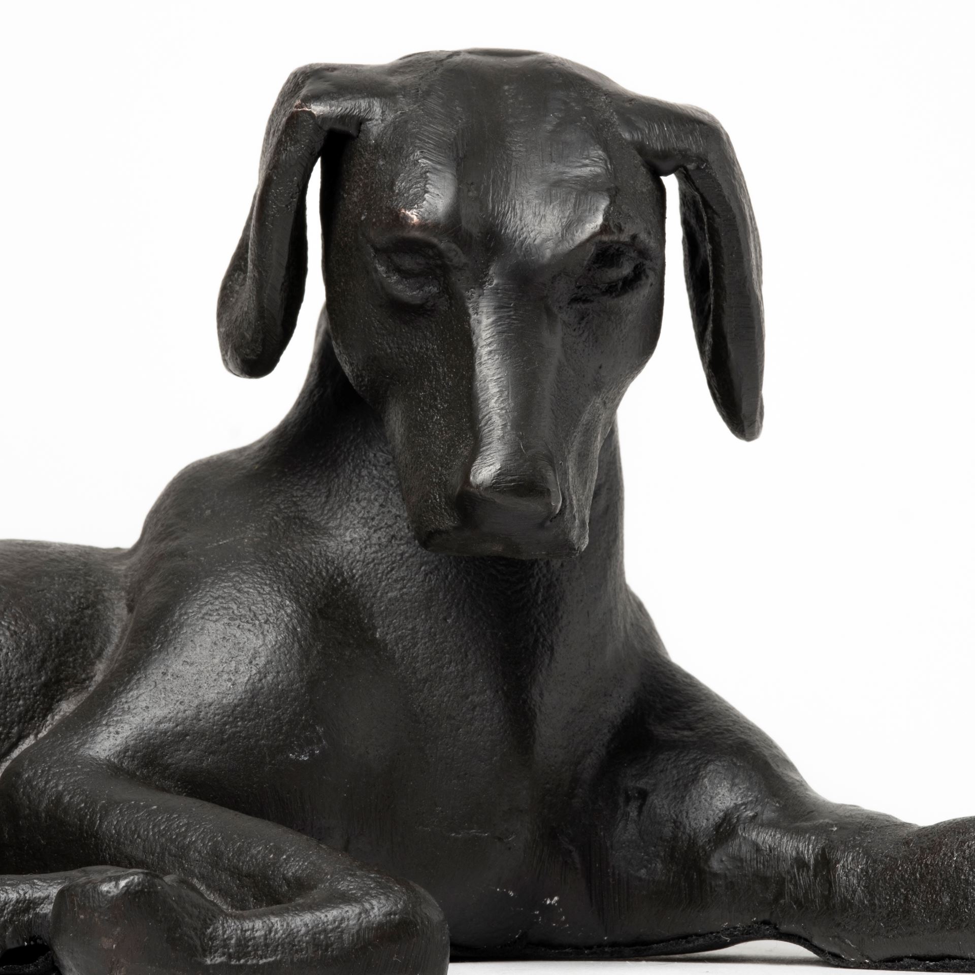 czar 11l x 7w black metal labrador retriever