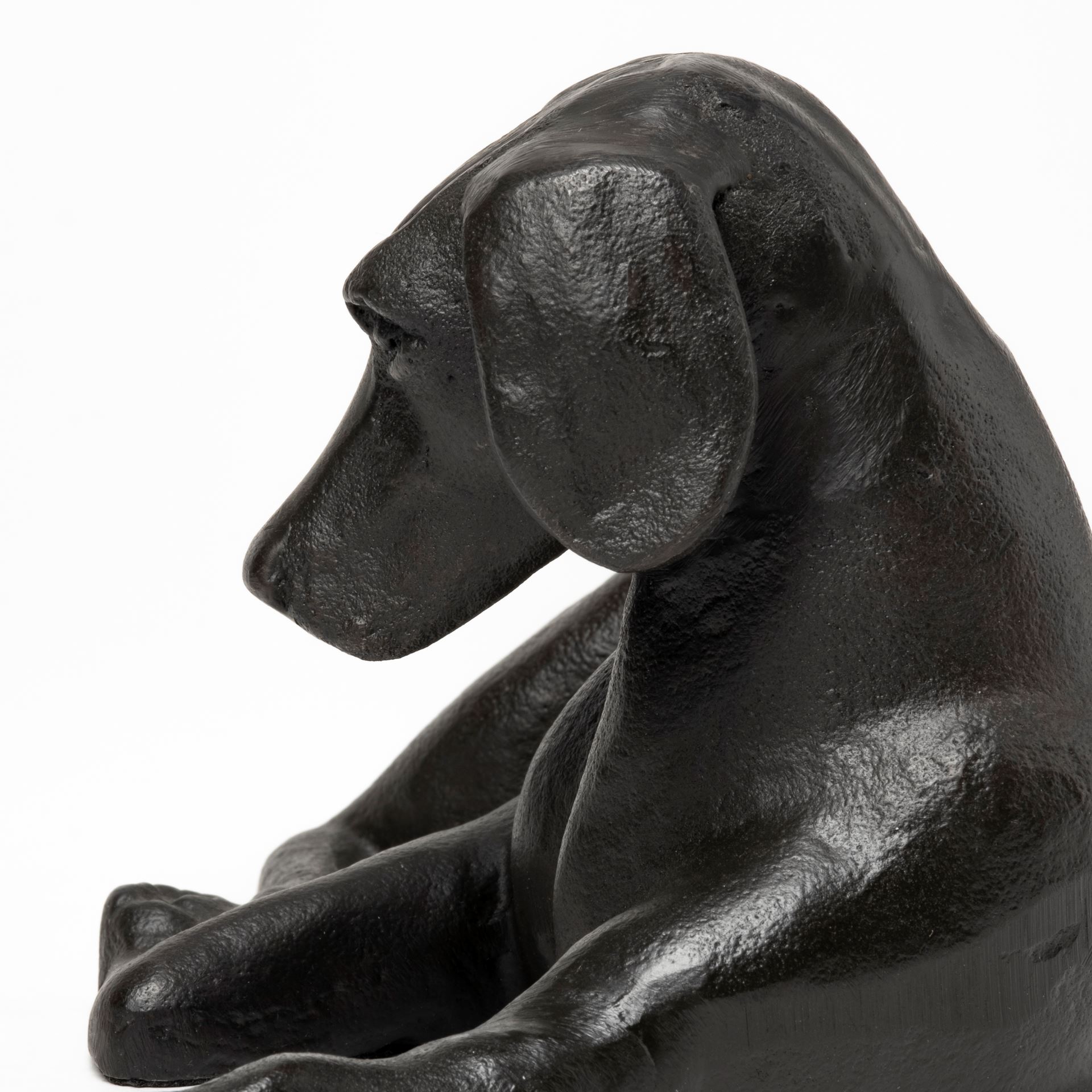 czar 11l x 7w black metal labrador retriever