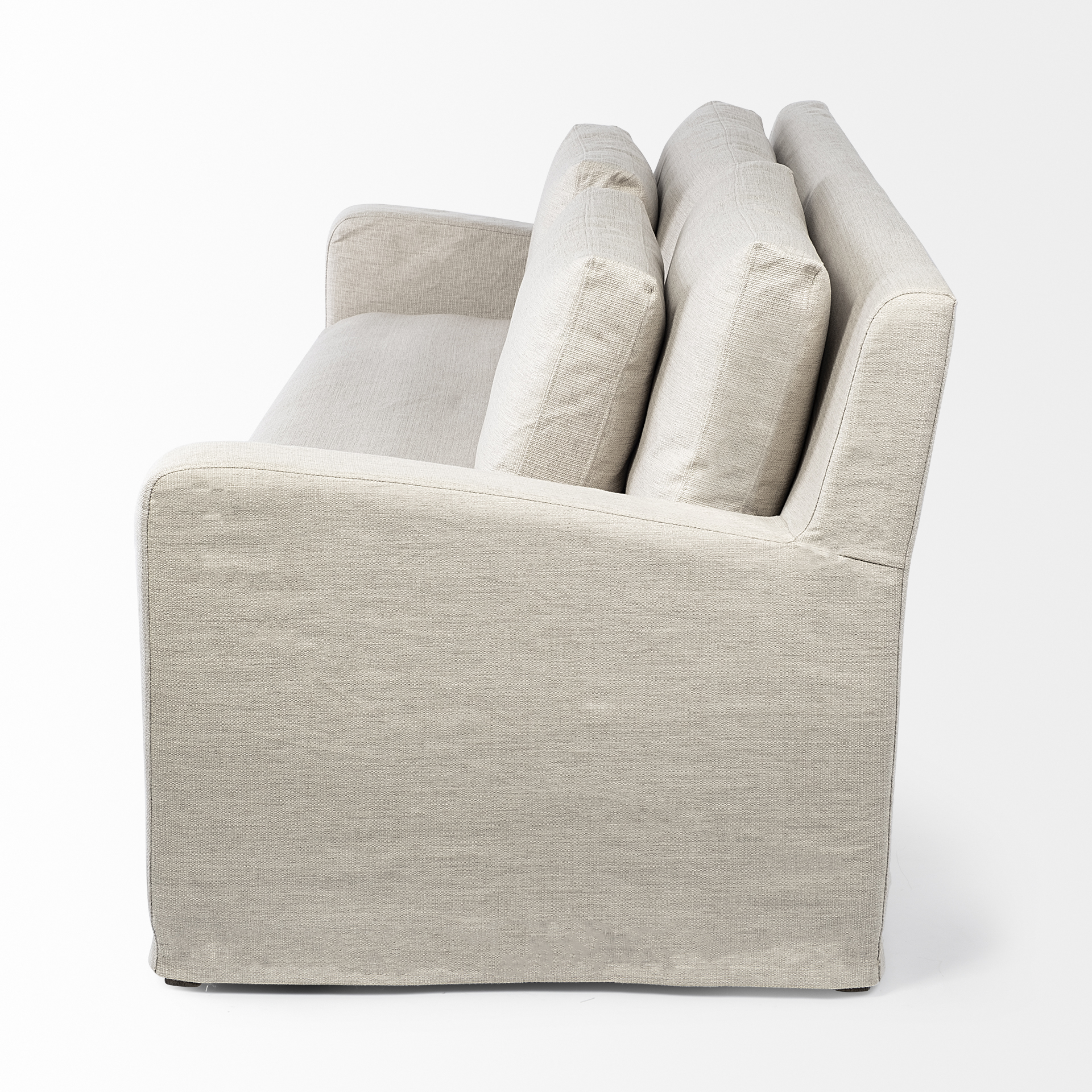 denly ii 92.5 x 38.25 x 34.5 beige slipcover three seater sofa