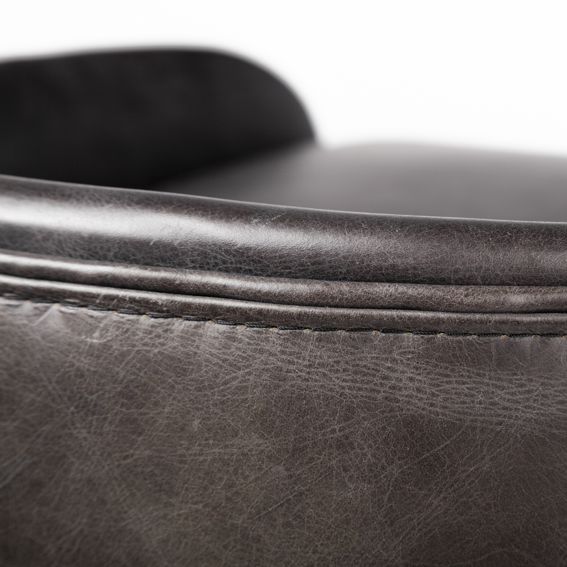 hollyfield ii black leather seat gold metal base counter stool