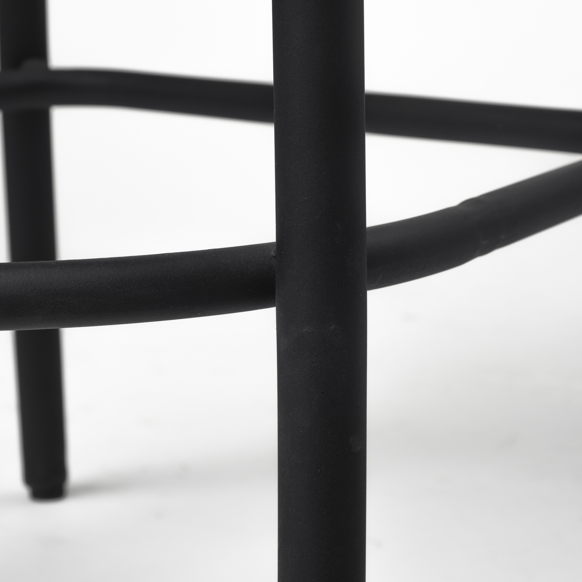etienne 26.25 seat height black wood seat black metal base stool
