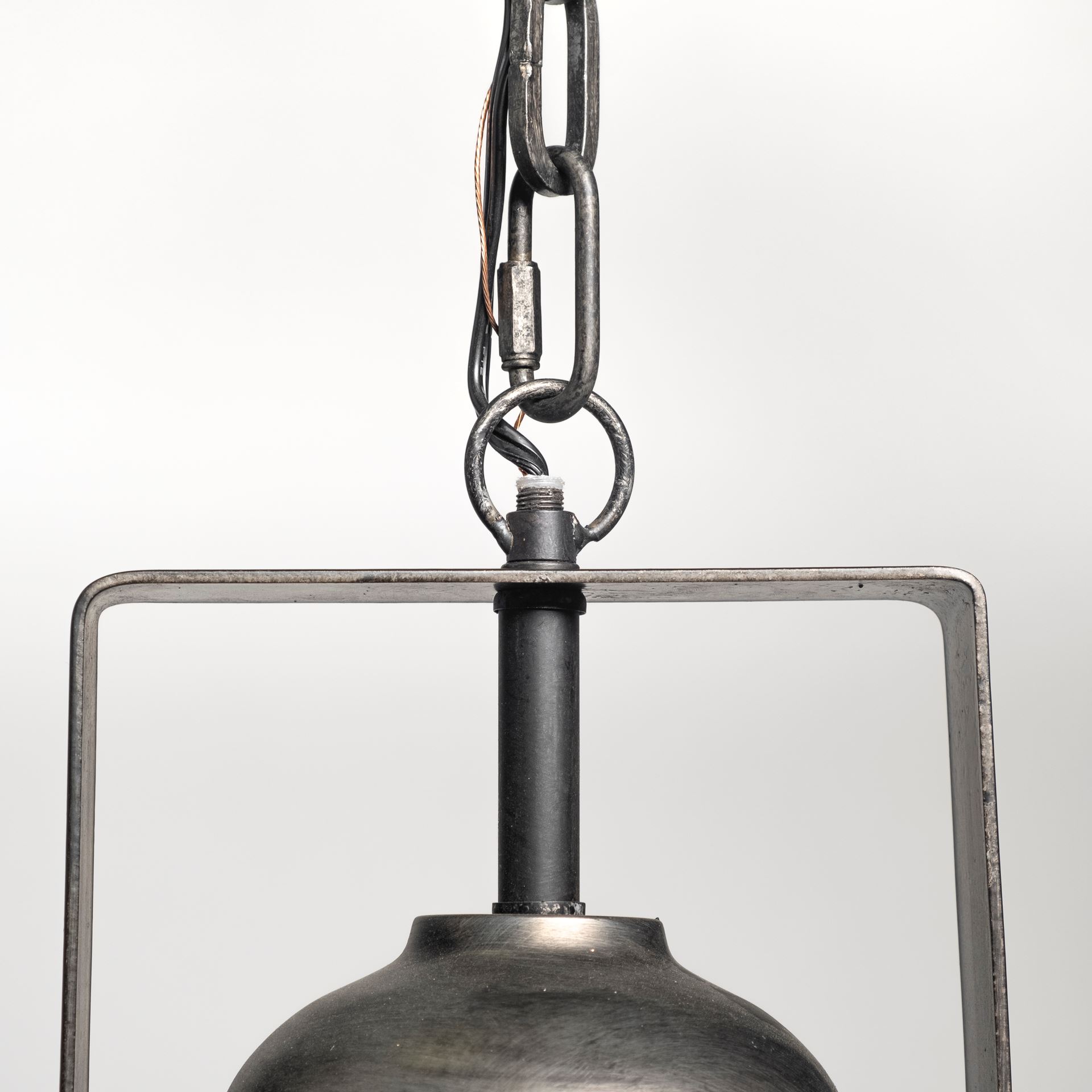bashaw i 17x20 gray toned metal dome pendant light