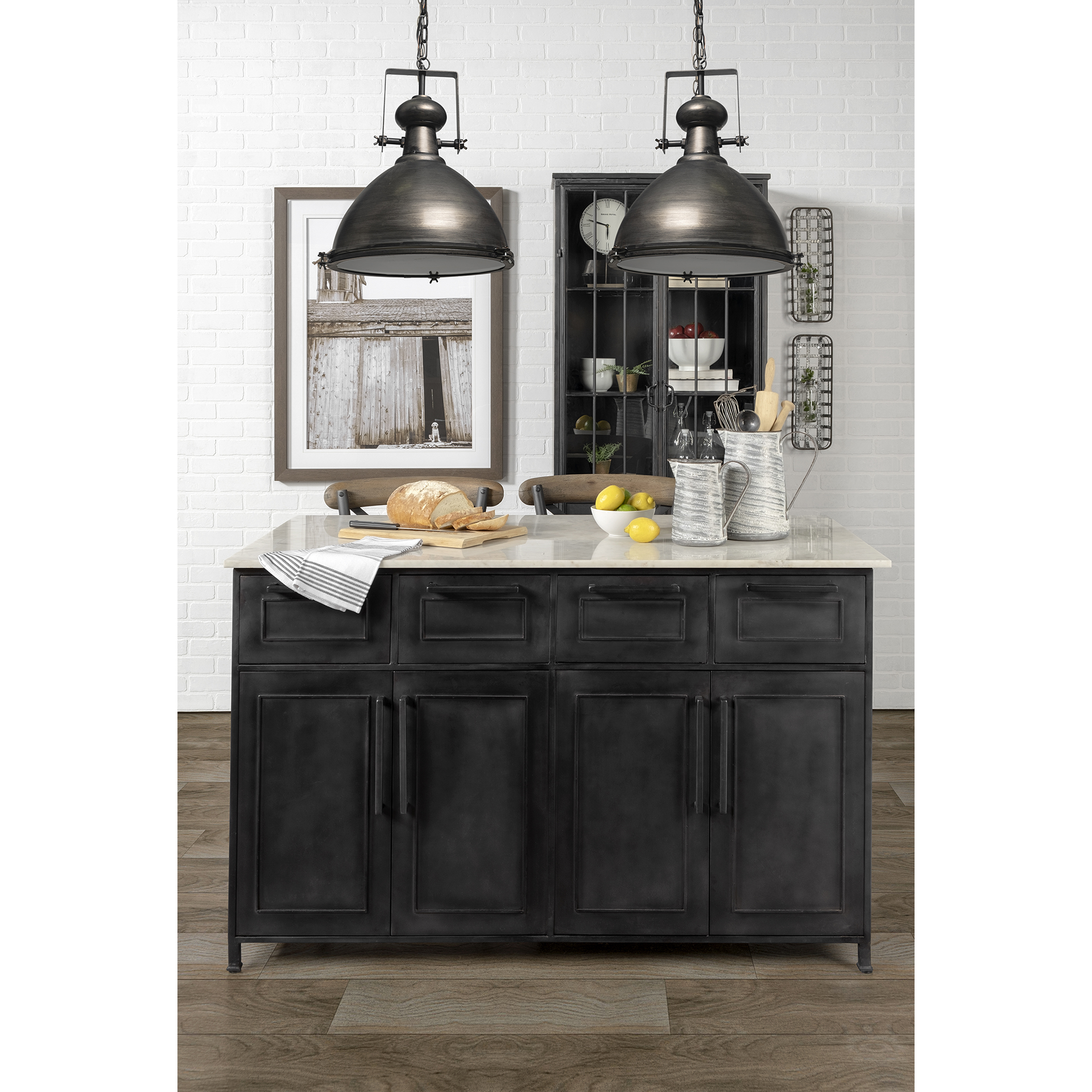 bashaw i 17x20 gray toned metal dome pendant light
