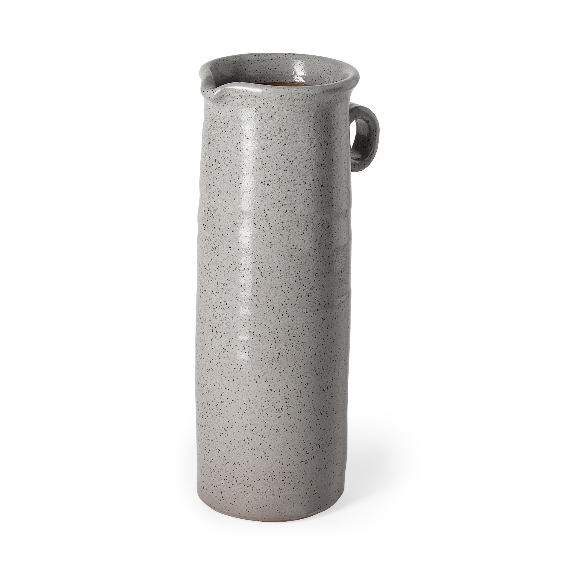 frieda large freckled gray ceramic jug