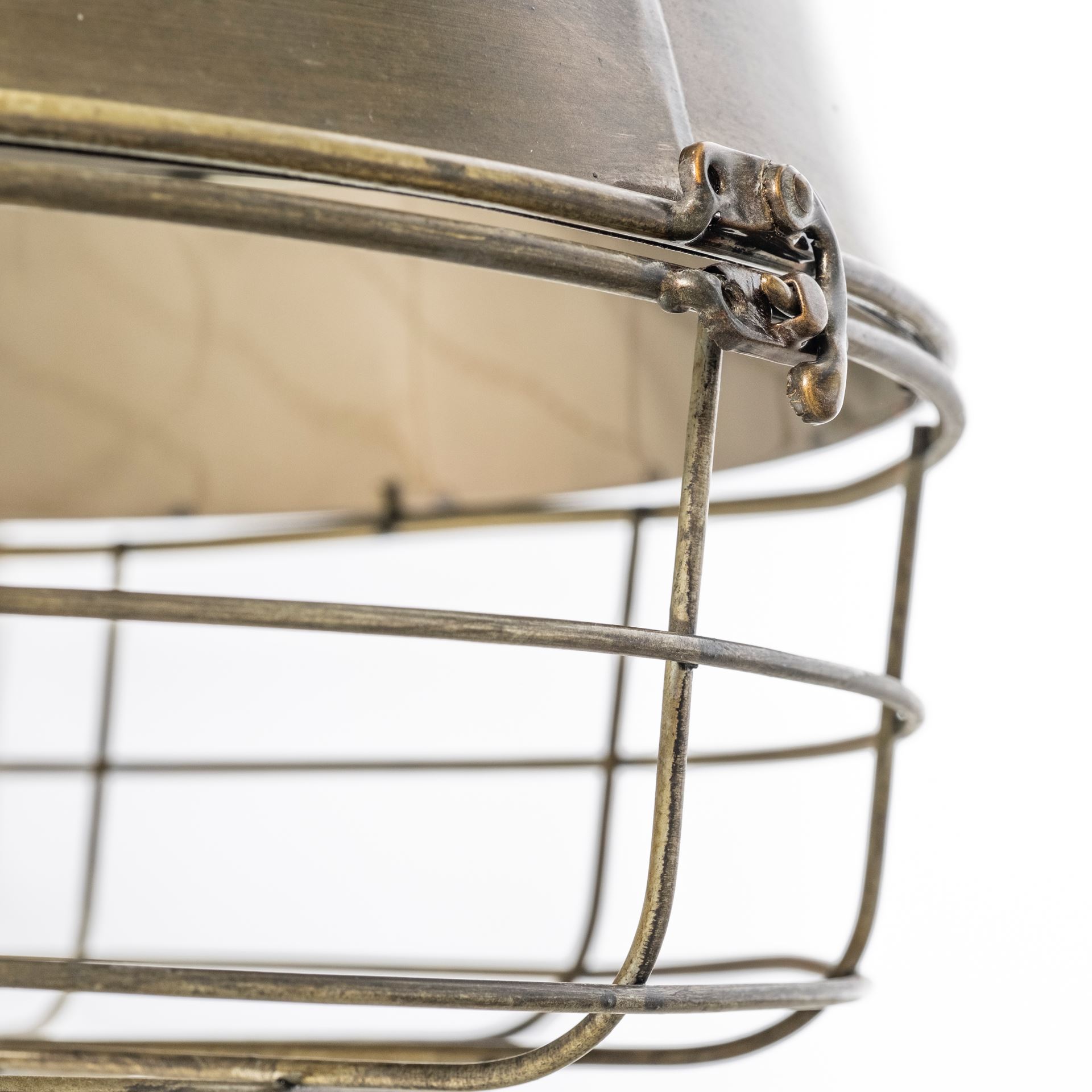 tahla 14x 14.5 gold toned metal cage pendant light