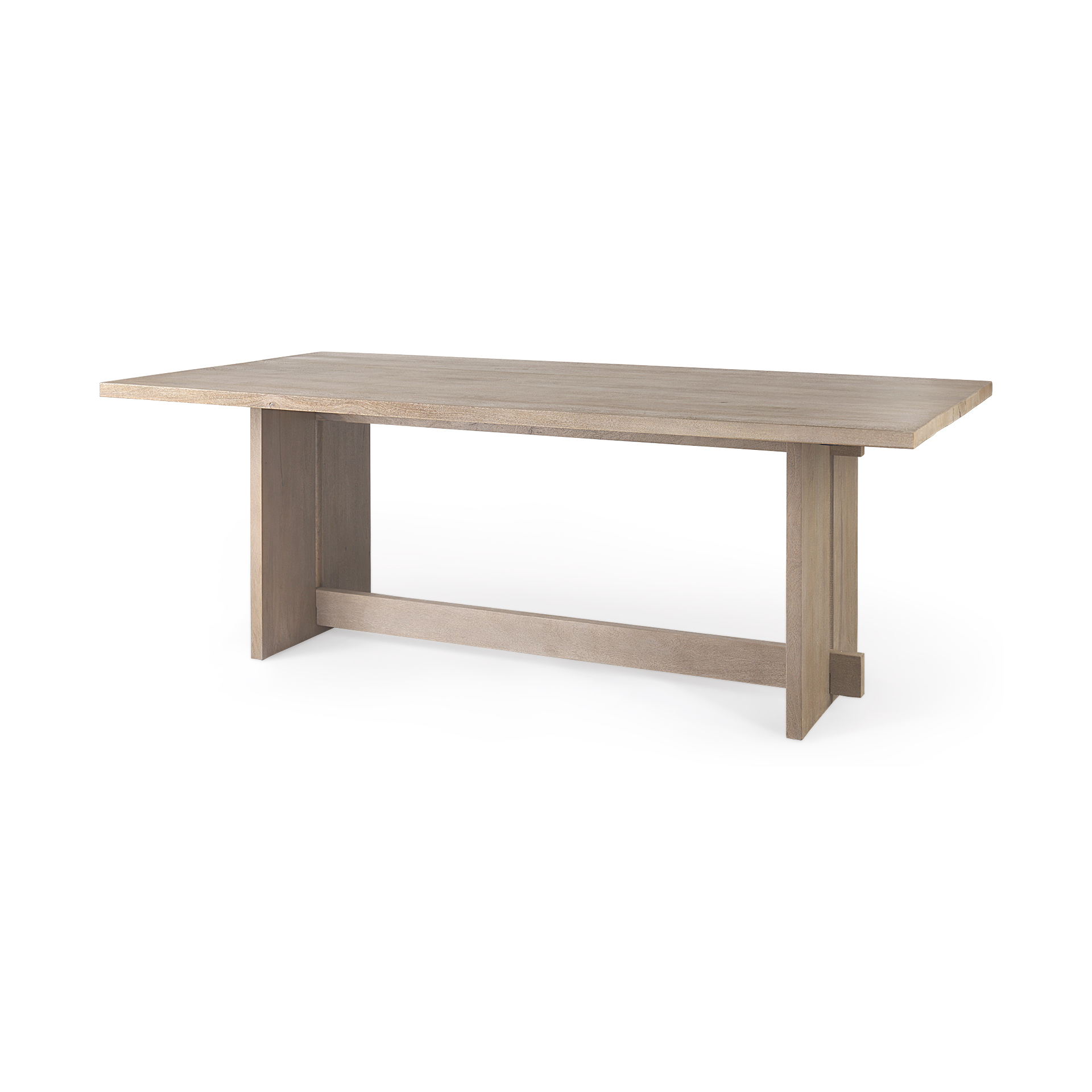 aida 84l light gray wood dining table