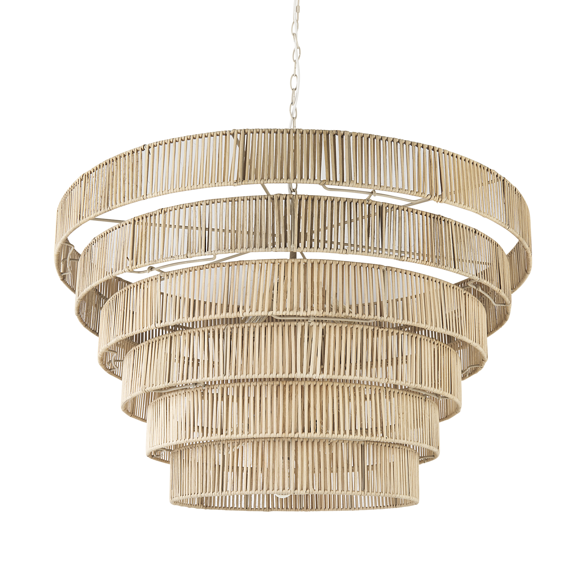 marimba 40 l x 40 w x 24 h natural cane 6 tier chandelier