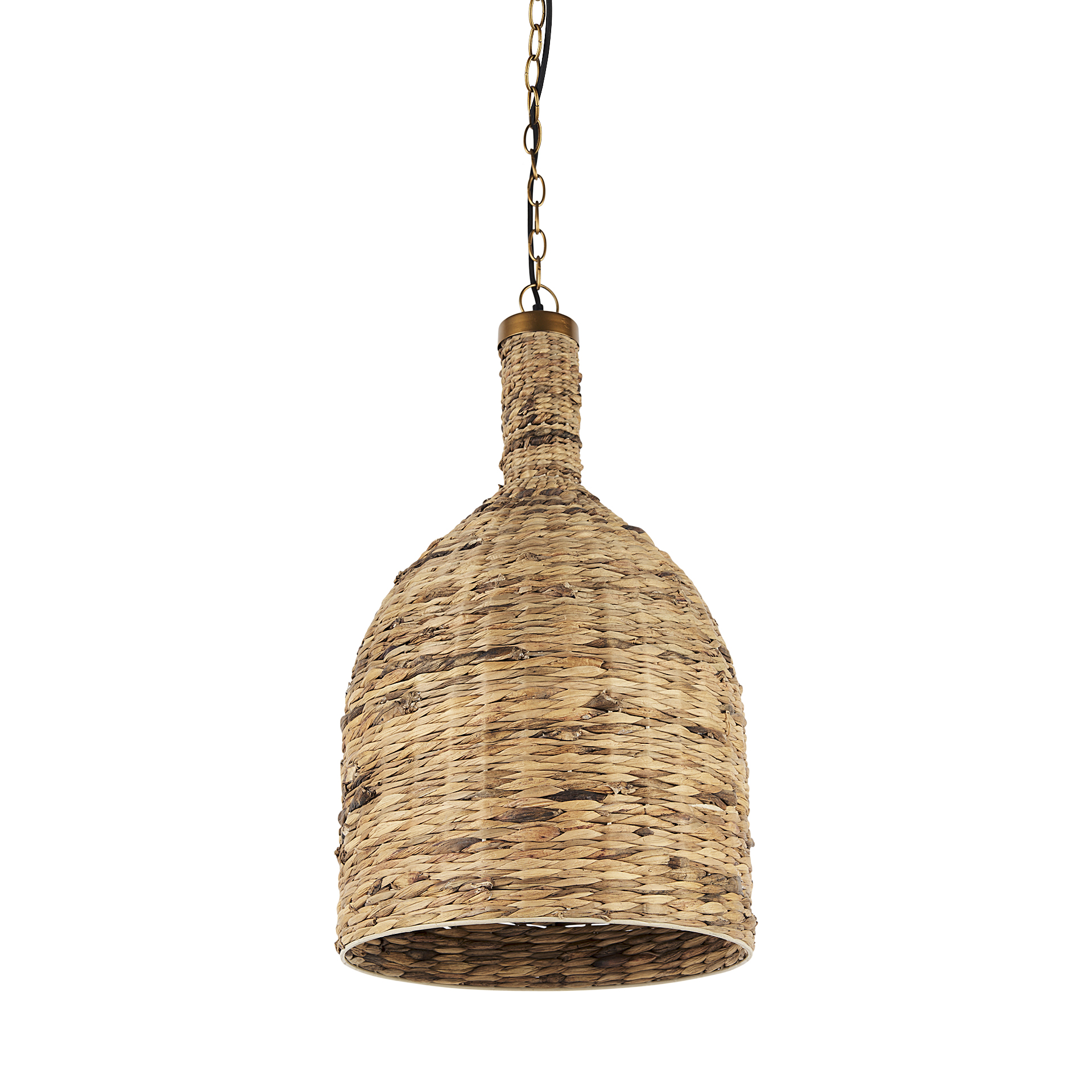 campanile 16.0l x 16.0w x 27.0h brown whicker pendant light