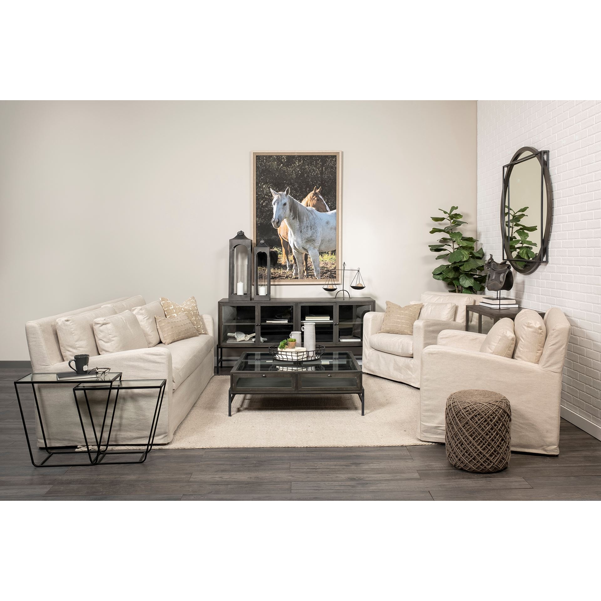 denly ii 92.5 x 38.25 x 34.5 beige slipcover three seater sofa