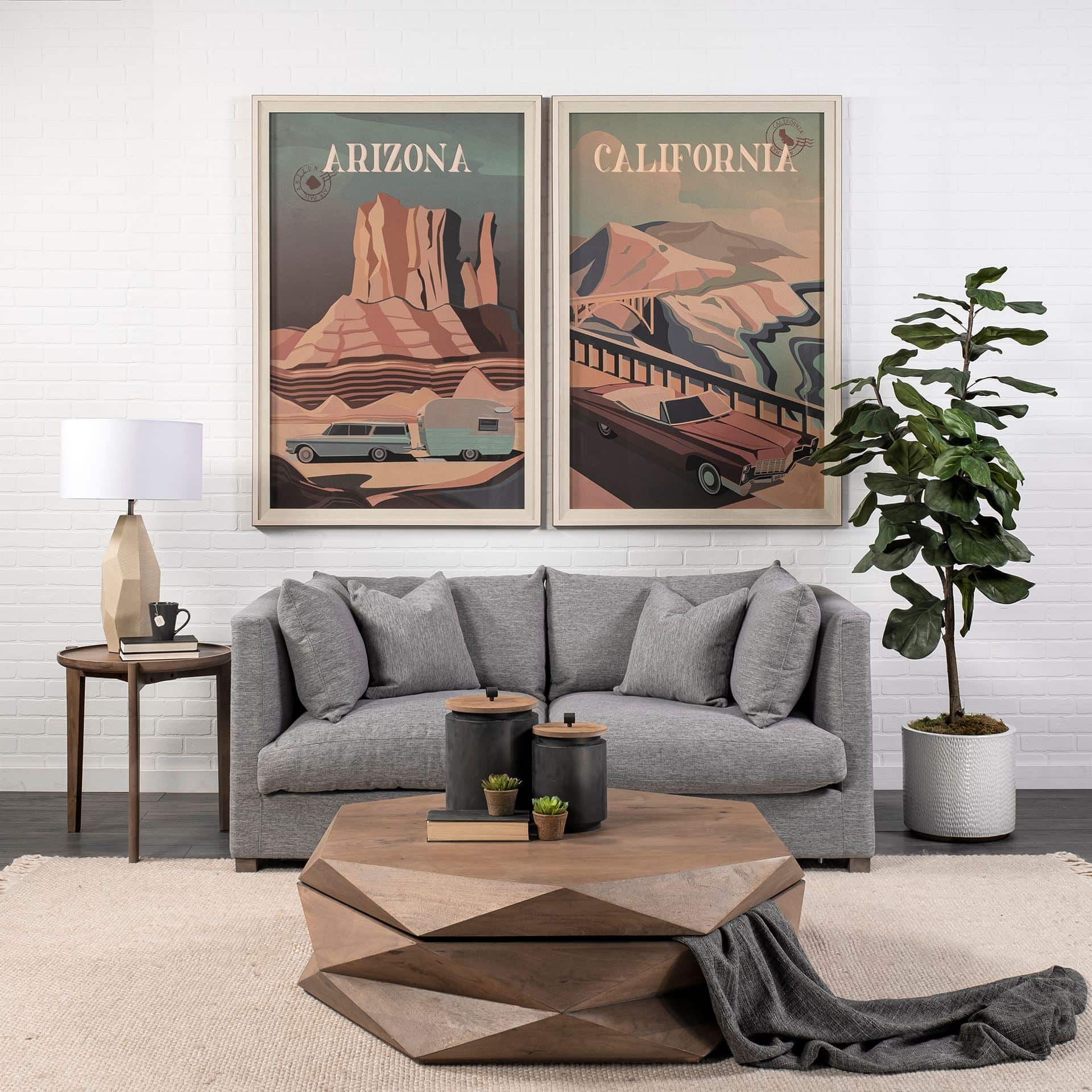 arreto hexagonal hinged solid wood top and base coffee table