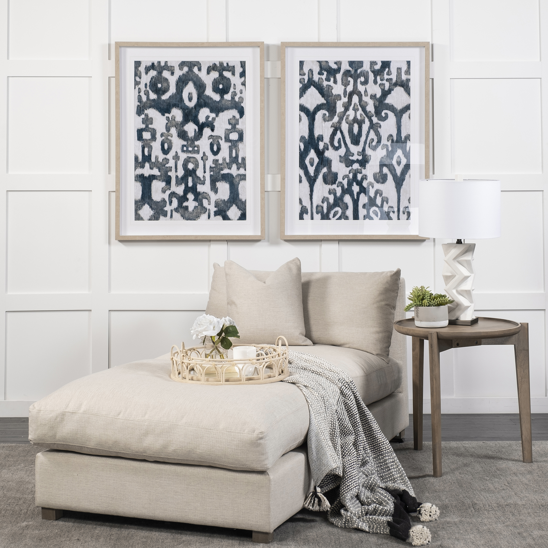 valence 38.2l x 38.6w x 28.3h beige armless sectional piece