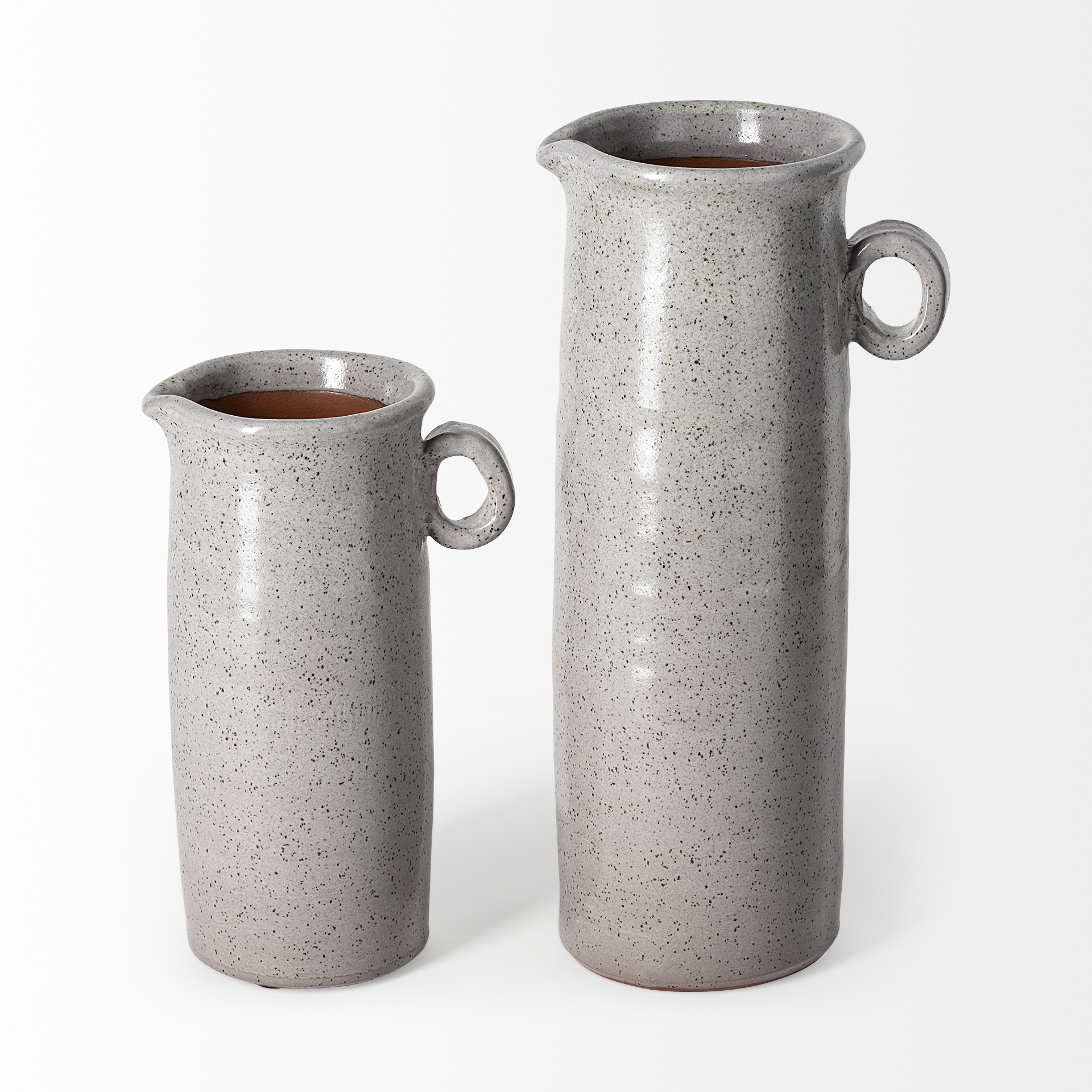 frieda small freckled gray ceramic jug