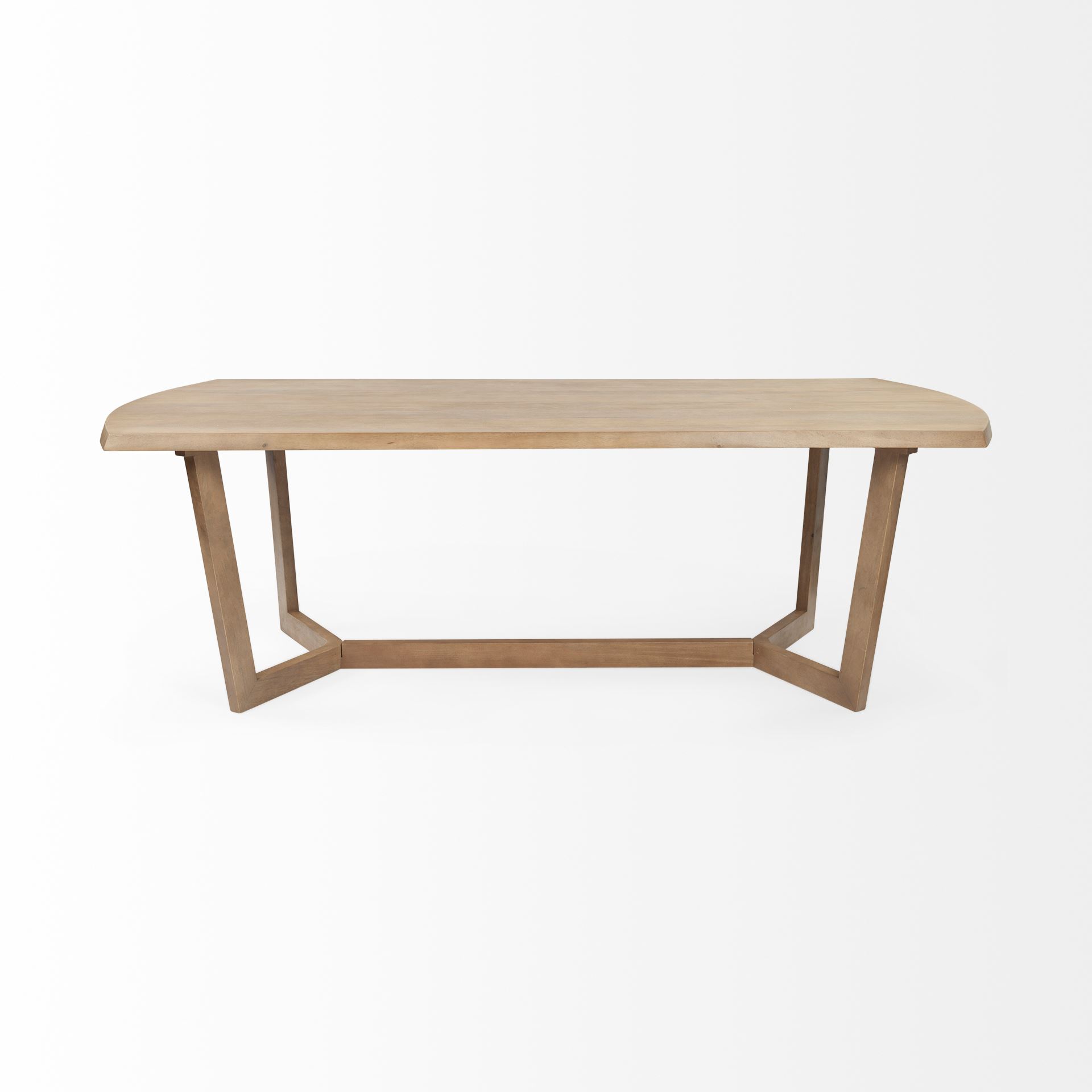 denver 91.5x38 rectangular brown solid wood top & base dining table