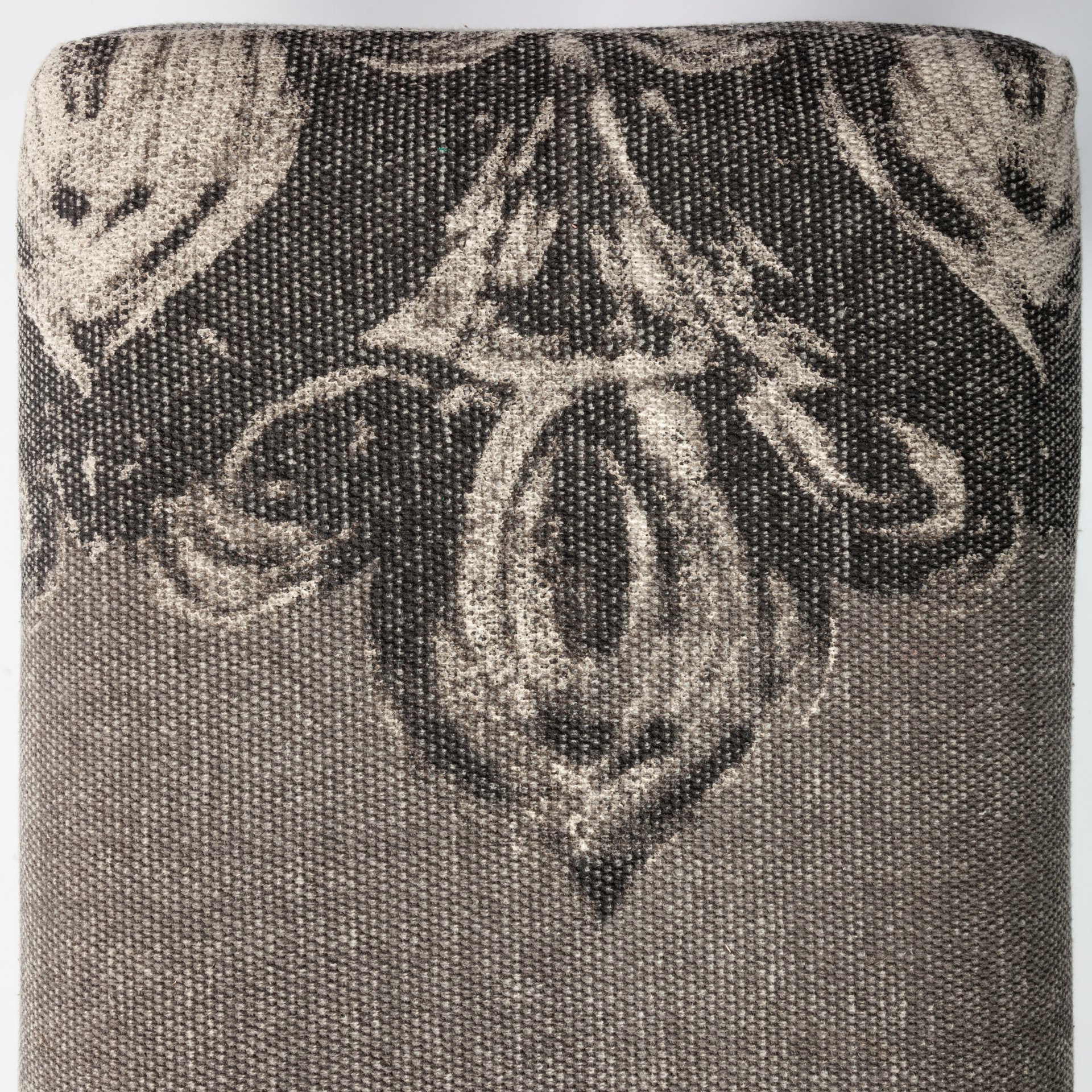 alhambra 55l x 14w upholstered gray seat w/black wood legs accent bench