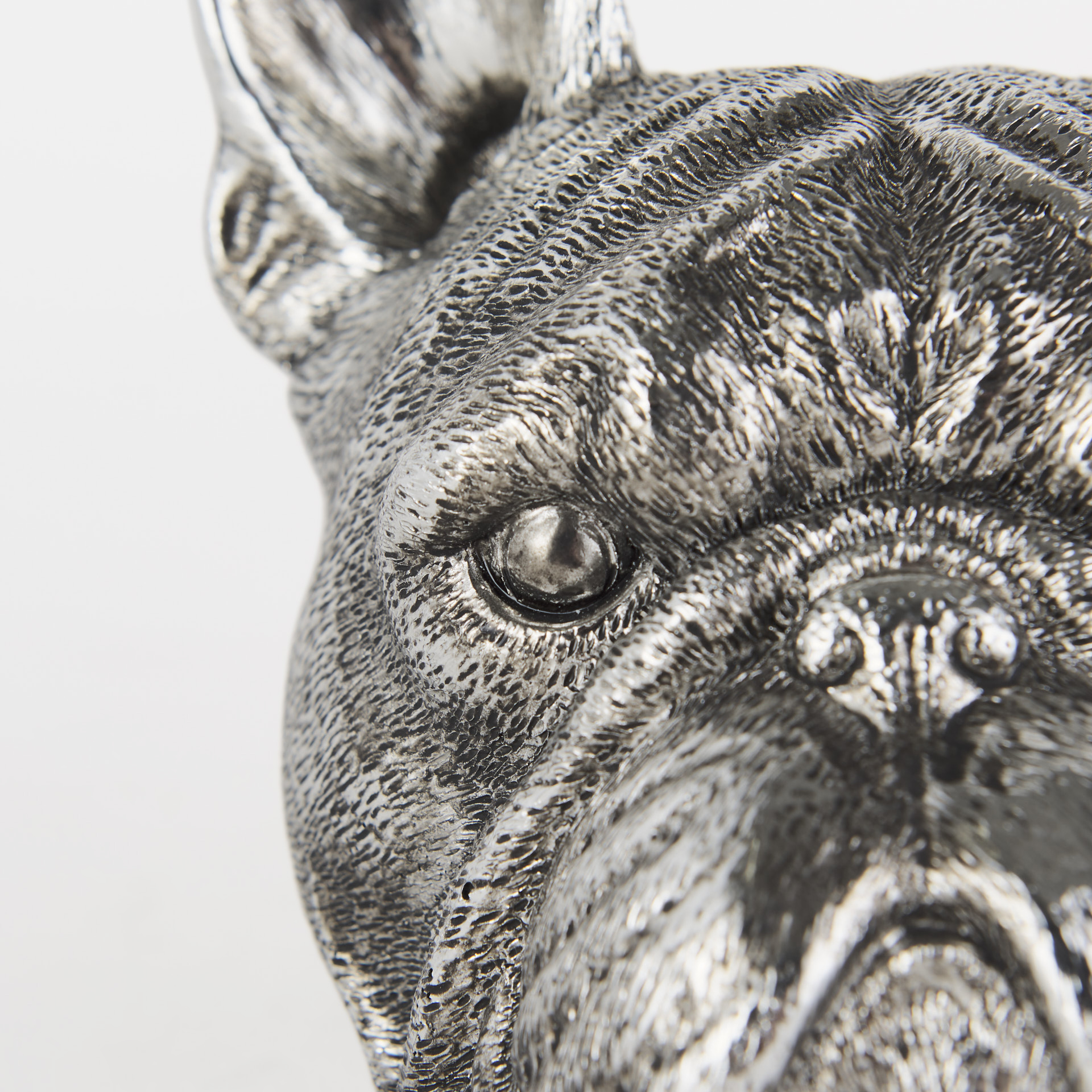 bruno (set of 2) 5l x 5w silver american bulldog bookends