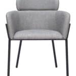 Modern Slate Gray Dining Chairs with Steel Frame and Vinyl Upholstery (Set of 2) 10 Modern Slate Gray Dining Chairs with Steel Frame and Vinyl Upholstery (Set of 2)
