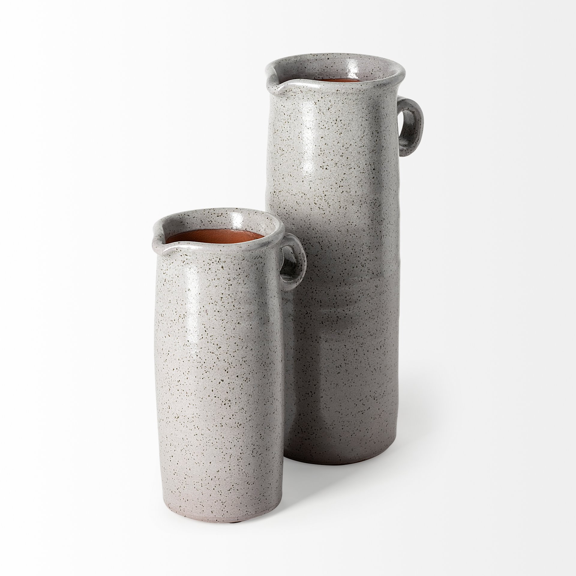 frieda large freckled gray ceramic jug