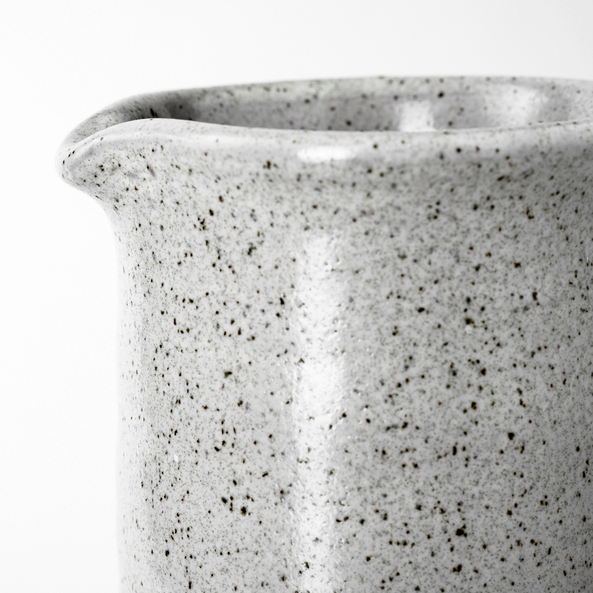 frieda large freckled gray ceramic jug