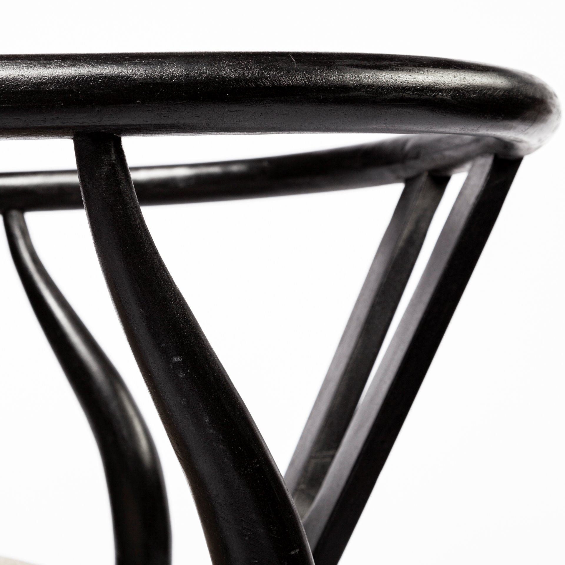trixie i black wooden base linen seat dining chair