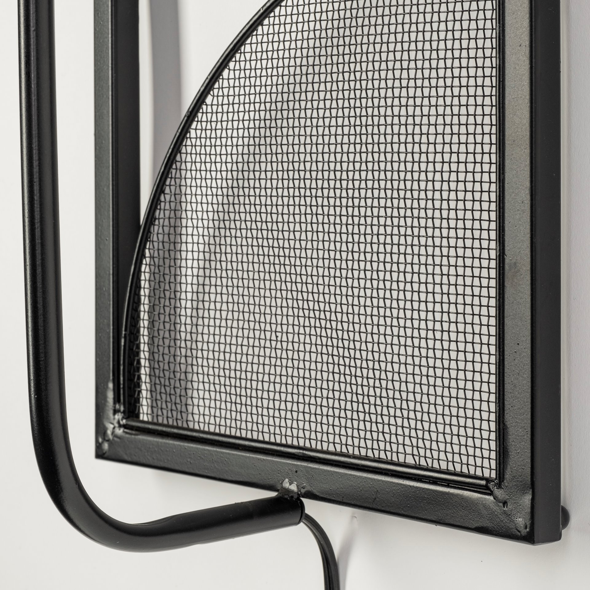navin 10x46.5 black metal body white fabric shade rectangular wall sconce