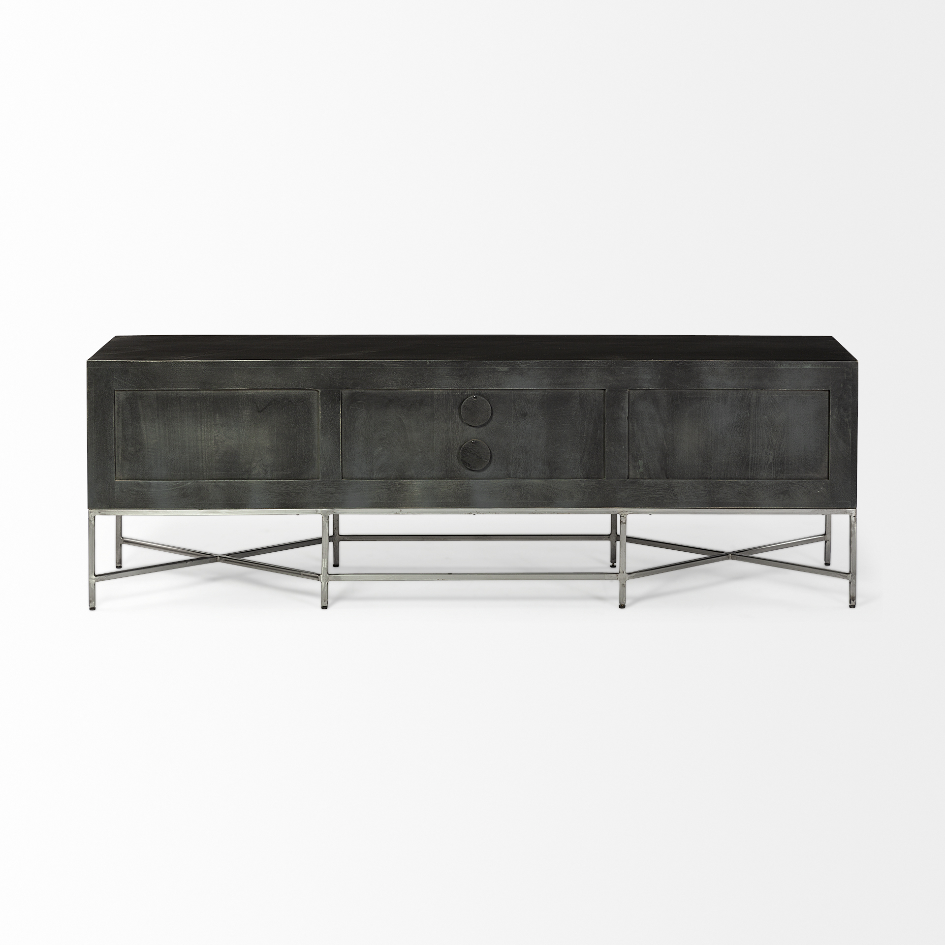 Hogarth I Dark Brown Solid Wood TV Stand Media Console with Storage, TV up to 81