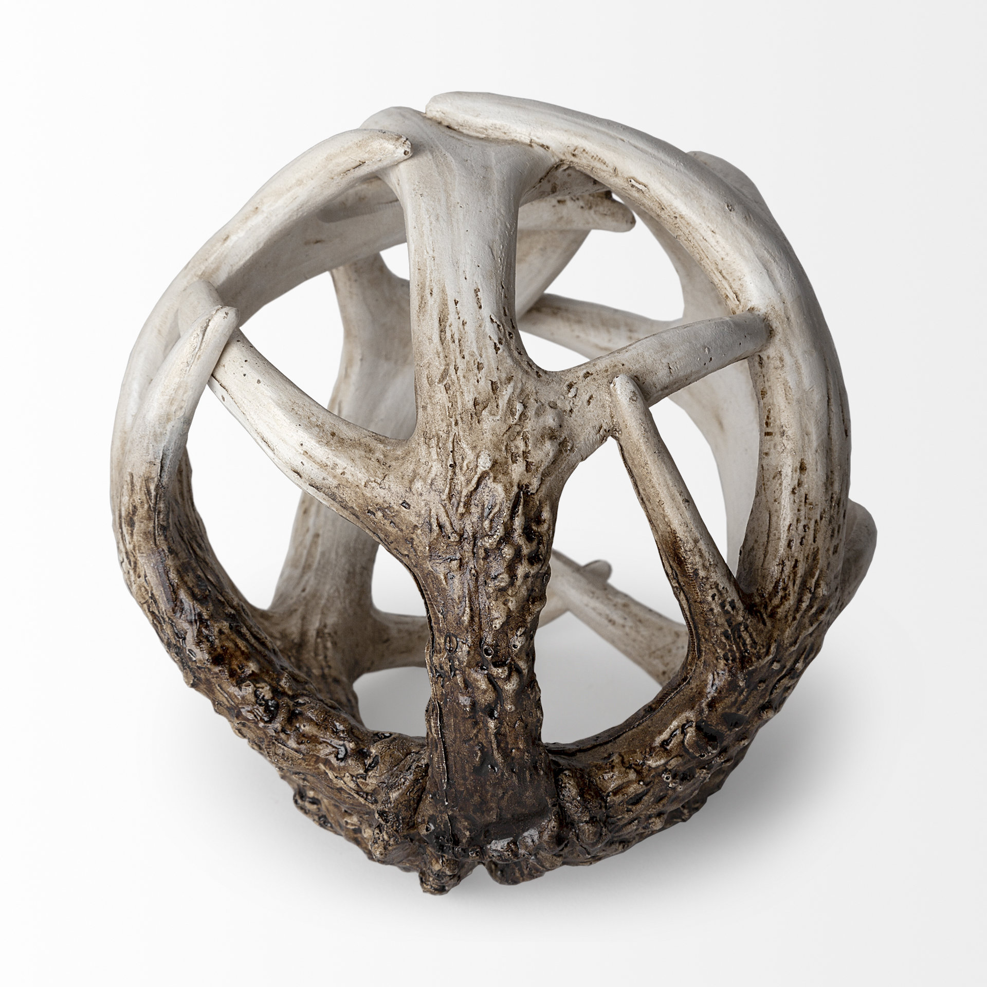 ramus i (small) 5l x 5w brown antler shaped decorative resin orb ball