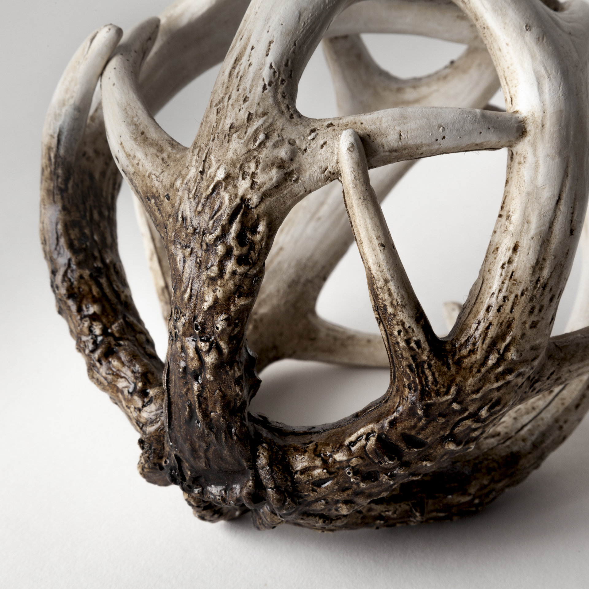 ramus i (small) 5l x 5w brown antler shaped decorative resin orb ball