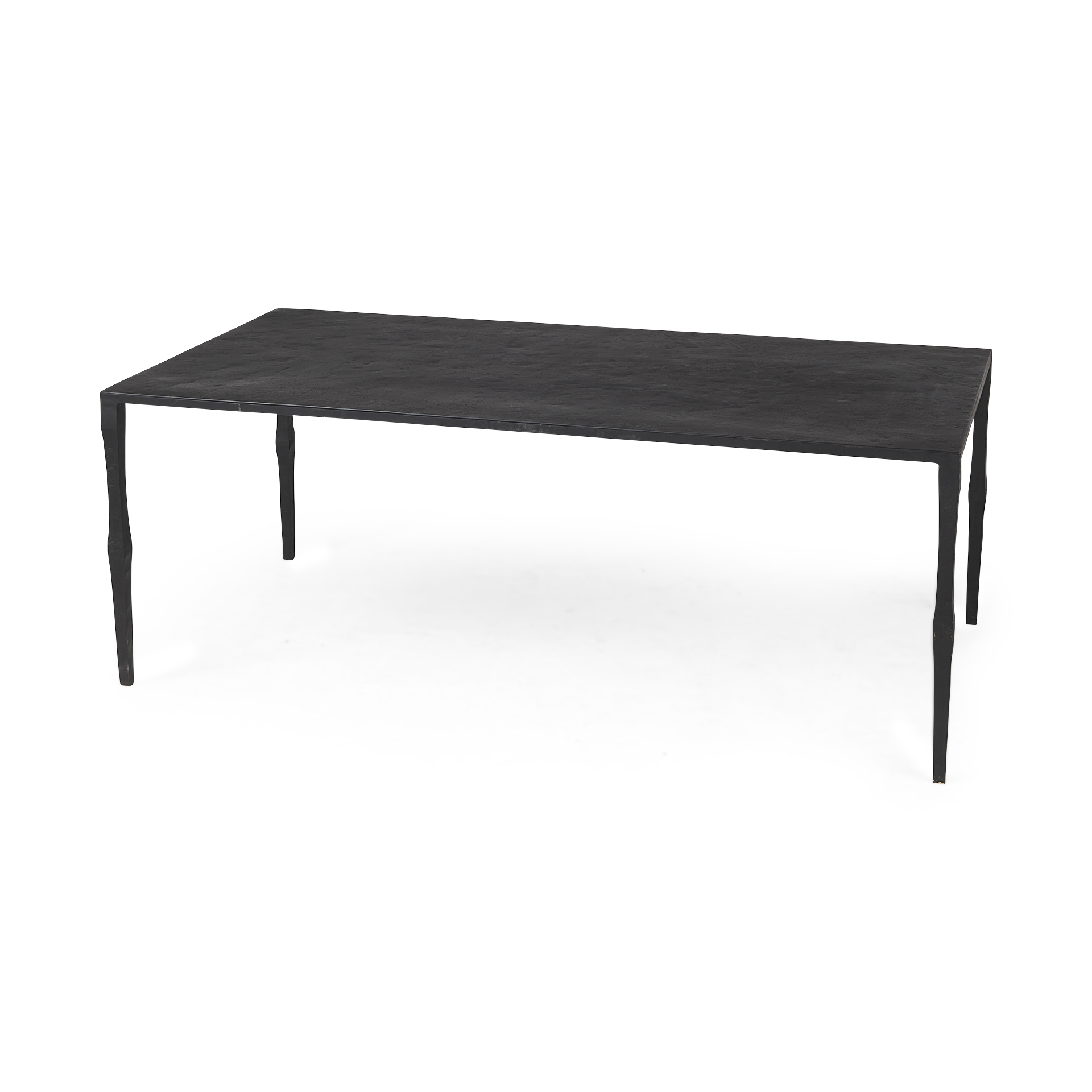 timothy 42.0 x 22.0 x 15.5 ebony black iron coffee table