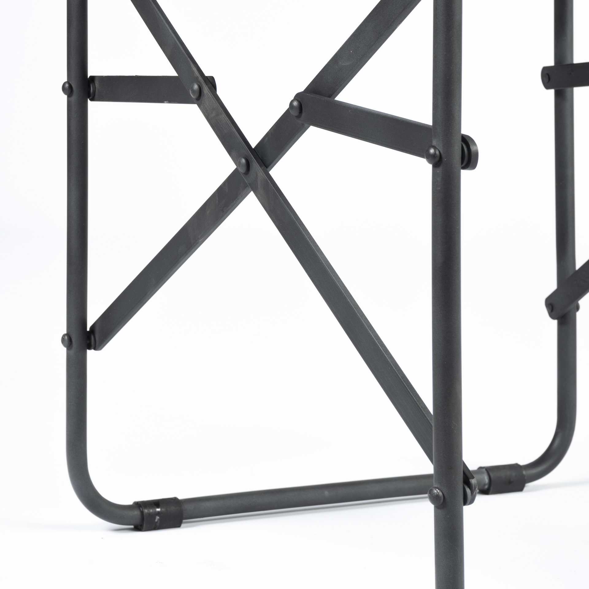 direttore black iron frame black leather dining chair