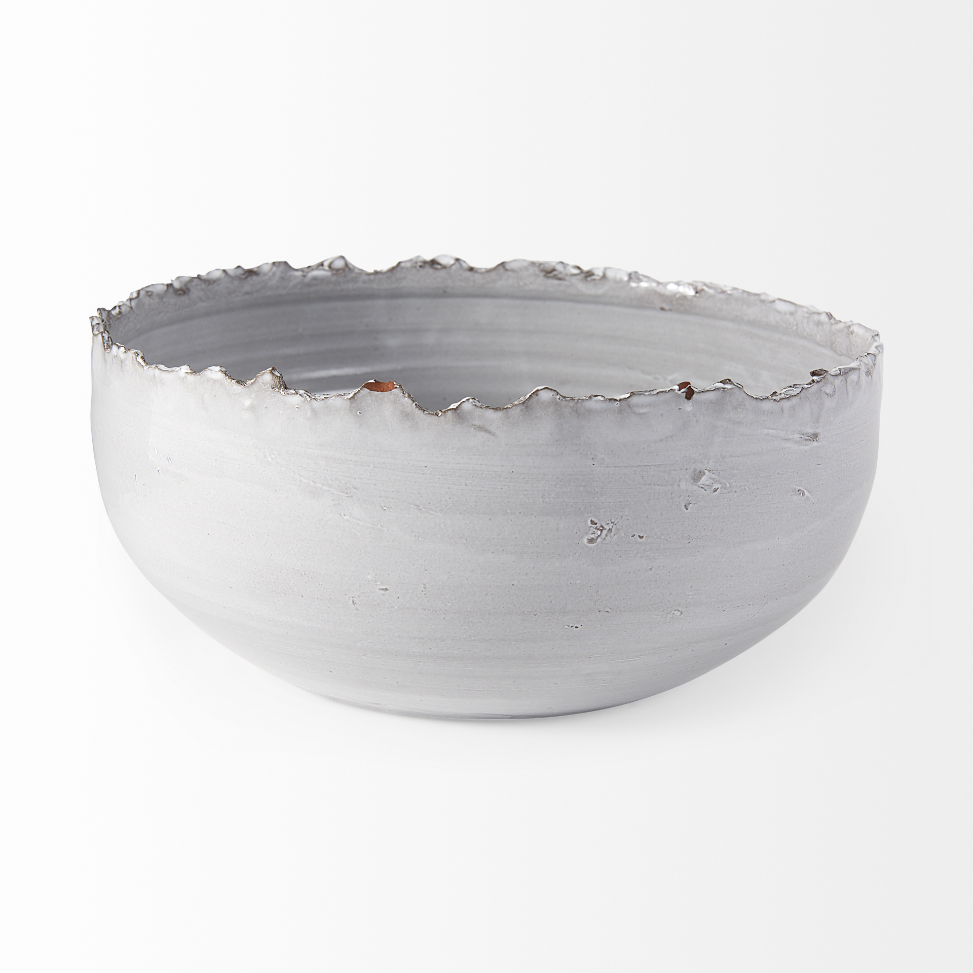 larsen 13l x 13w white ceramic large decorative bowl