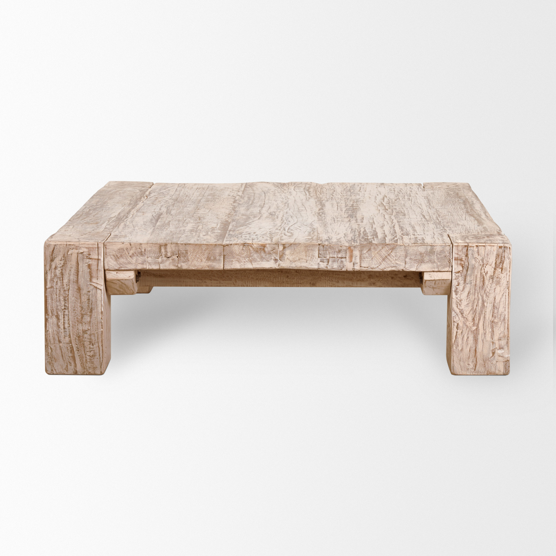 mcarthur 48x48 square reclaimed solid wood coffee table