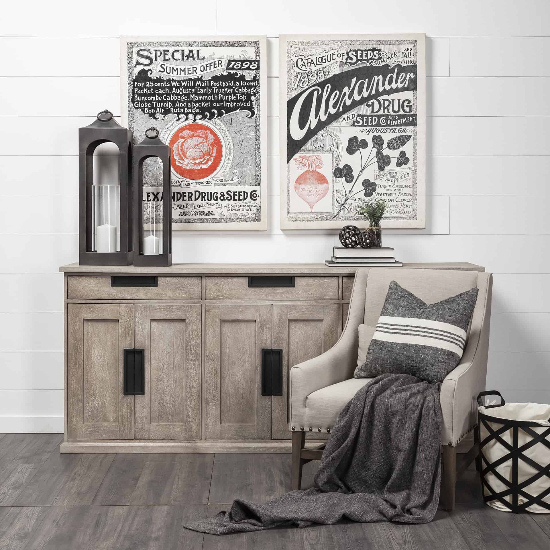 braxton iii 81.5x18.5 natural brown solid wood 3 drawer 6 door sideboard