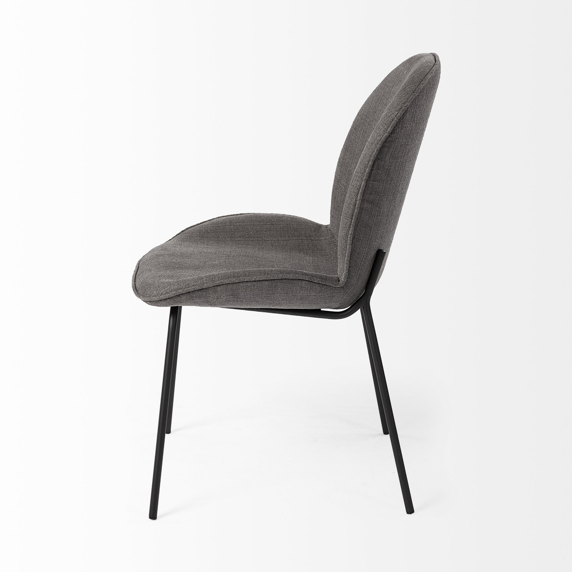 inala grey seat metal frame dining chair