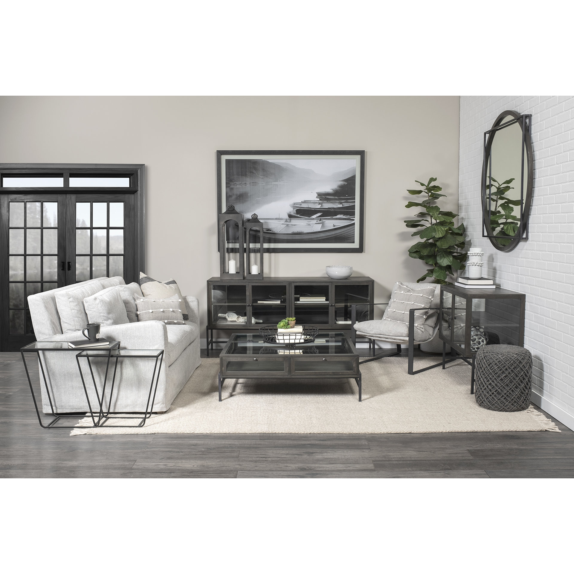denly ii 92.5 x 38.25 x 34.5 frost gray slipcover three seater sofa