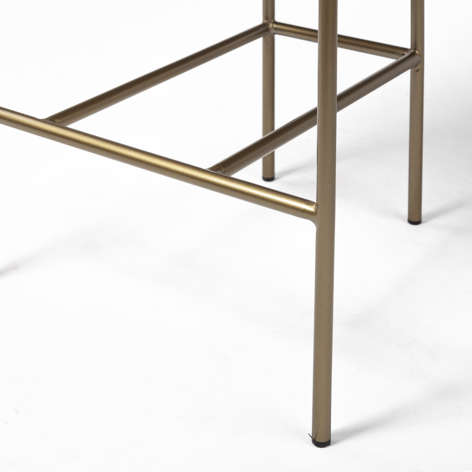 parker brown faux leather seat gold metal counter stool