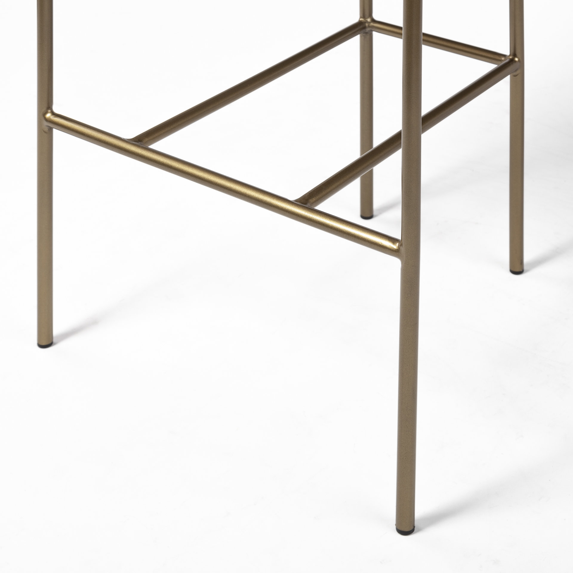 parker brown faux leather seat gold metal bar stool
